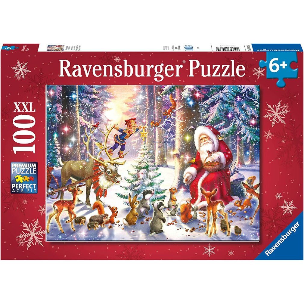 Ravensburger Puzzle Puzzle 100 Teile XXL Waldweihnacht, Puzzleteile günstig online kaufen