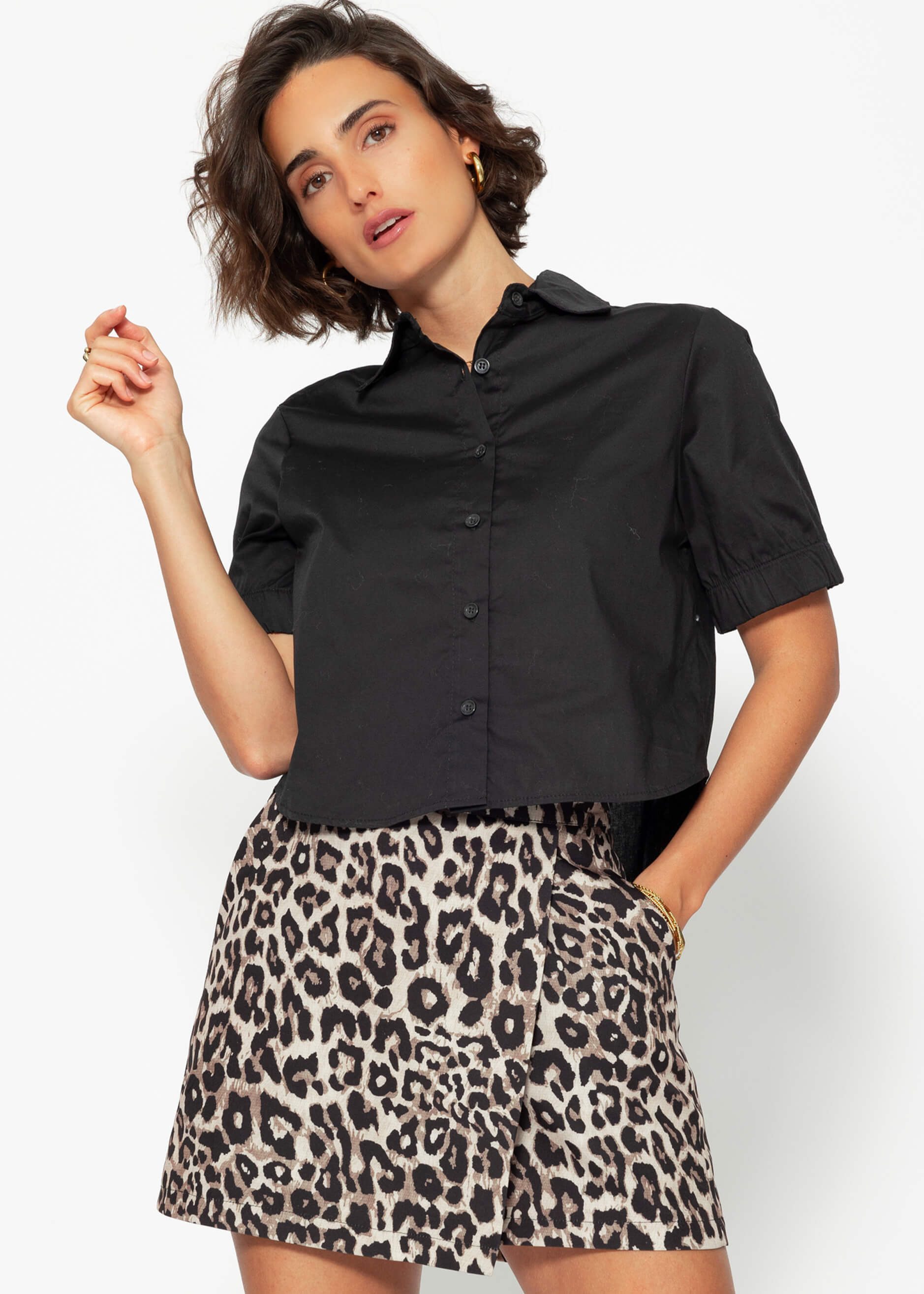 SASSYCLASSY Langarmbluse Vielseitig kombinierbare Kurzarmbluse Damen günstig online kaufen