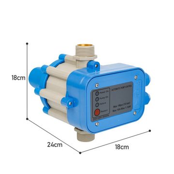 Clanmacy Wasserpumpe Pumpensteuerung Druckschalter ohne Kabel Automatik Blau