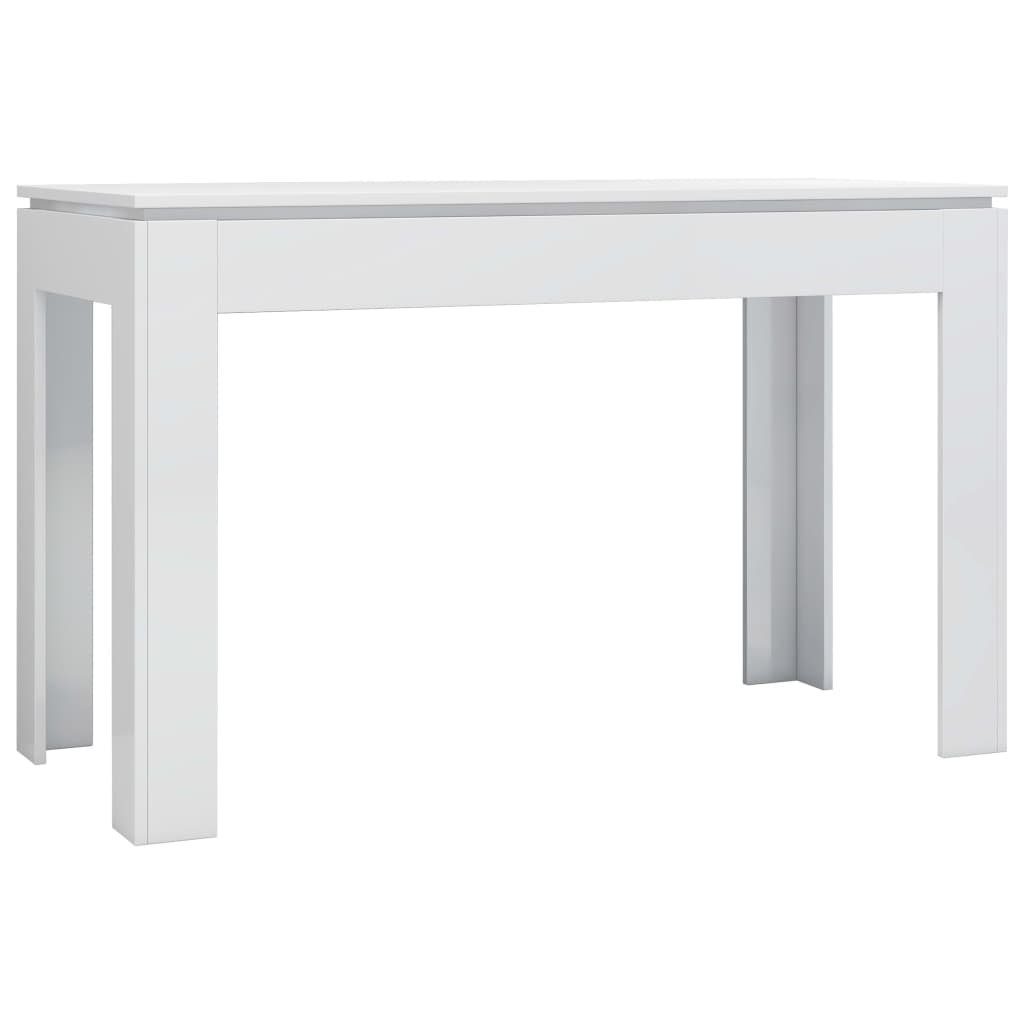 furnicato Esstisch Hochglanz-Weiß 120x60x76 cm Holzwerkstoff günstig online kaufen