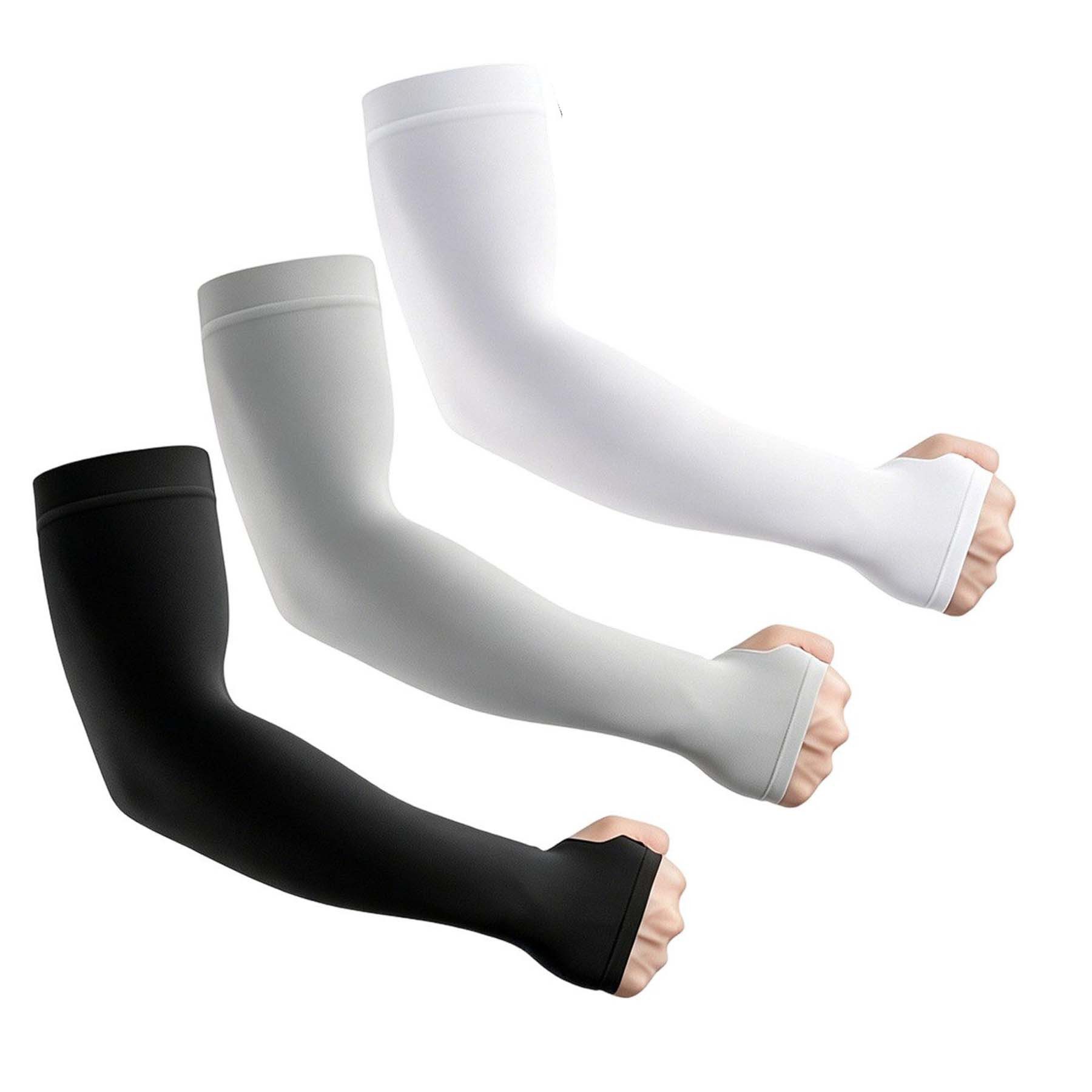 Bwecuy Armlinge 3er Pack UV Schutz Ärmel Atmungsaktiv mit kühlendem Effekt für Outdoor