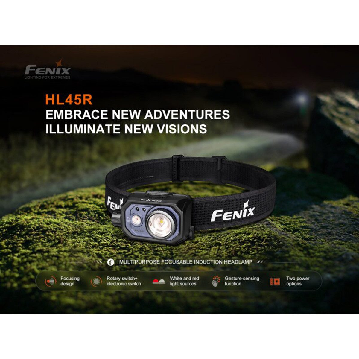 Fenix LED Stirnlampe HL45R 1000 Lumen - Fokussierbare LED Stirnlampe