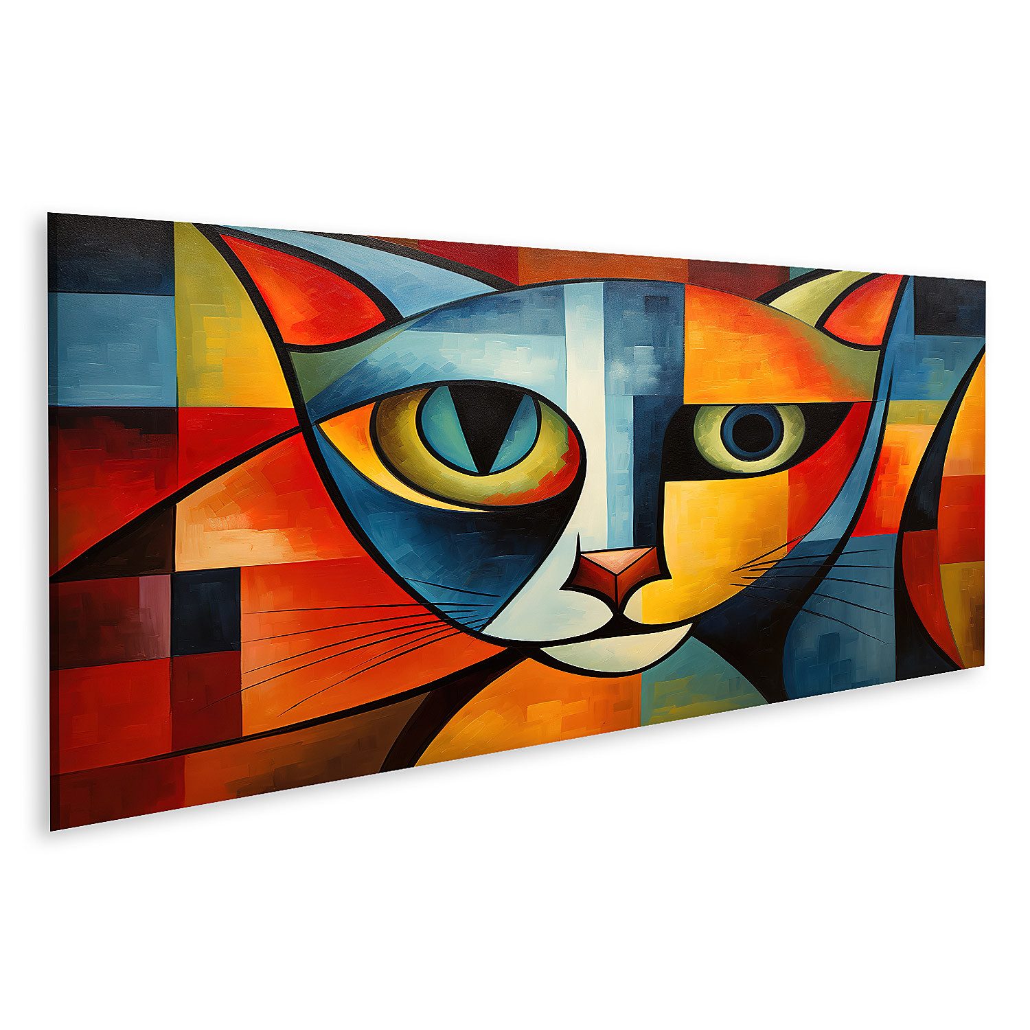 Leinwandbild Abstrakte Katze Malerei Stil Pablo Picasso Haustiere Kunst Bilder