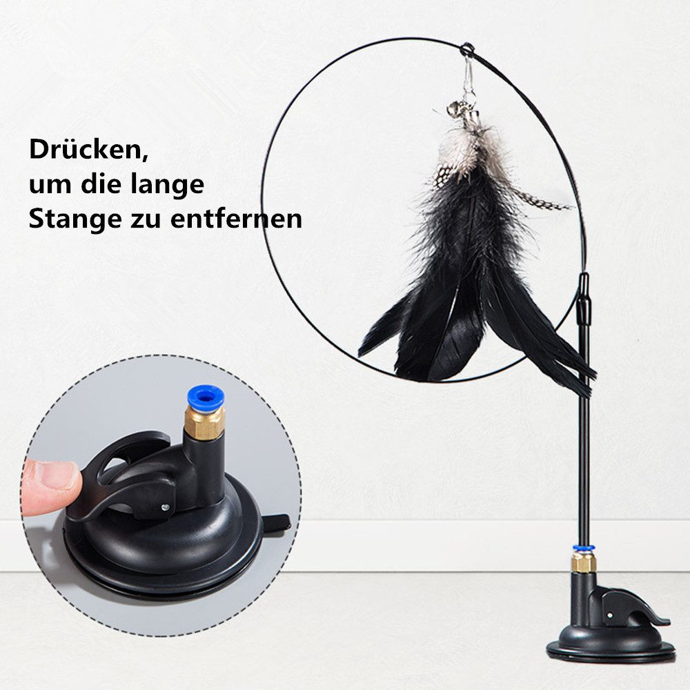 XDeer Tier-Intelligenzspielzeug Katzenangel Spielzeug mit Saugnapf günstig online kaufen