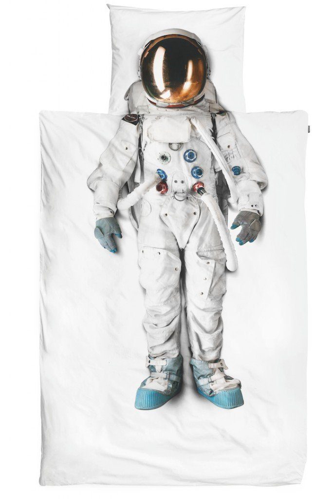 Kinderbettwäsche Astronaut, Snurk, Perkal, 2 teilig, Astronaut, Weltall, Weltraum