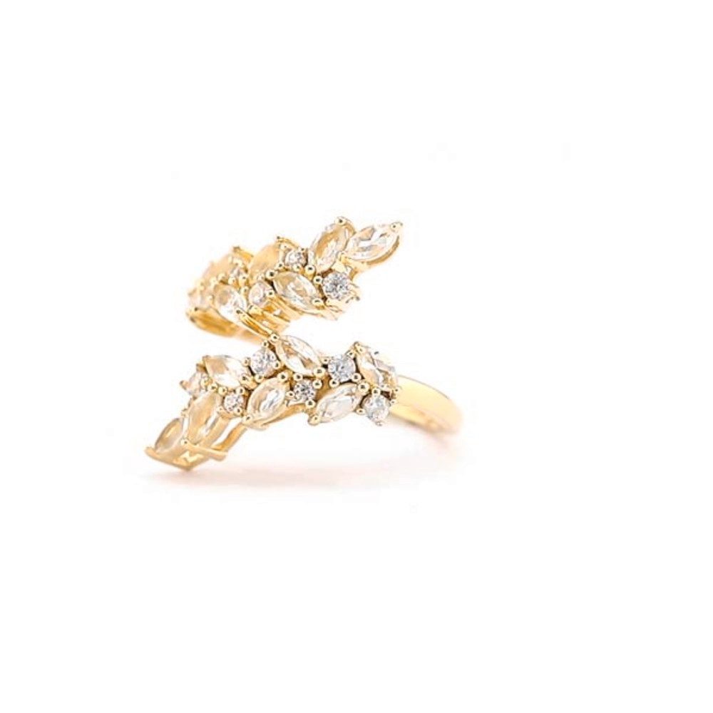 Cavill Silberring Cavill Ring Weißer Topas 1,20 ct Marquiseschliff, vergold günstig online kaufen