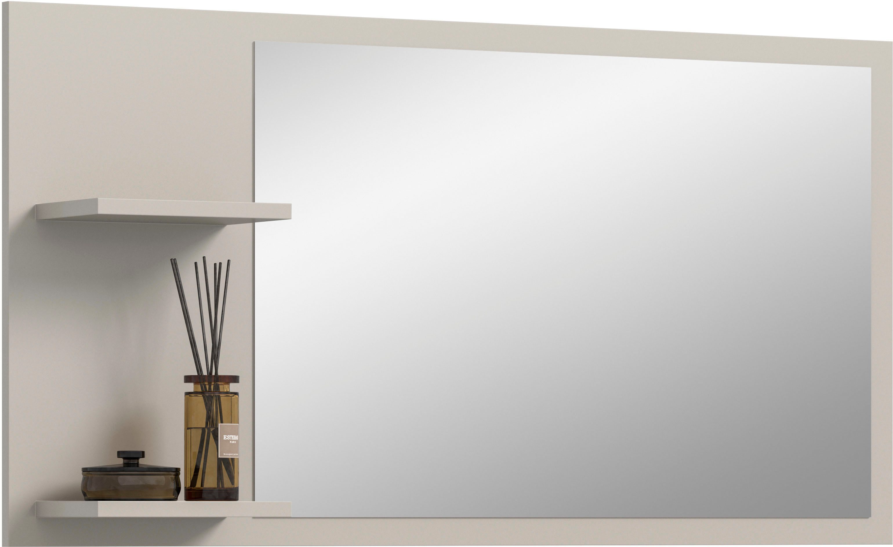 Home affaire Spiegel TATIO, 106x55x16 cm, 2 Ablageböden, große Spiegelfläche (1-St), Garderobenspiegel, Flurspiegel