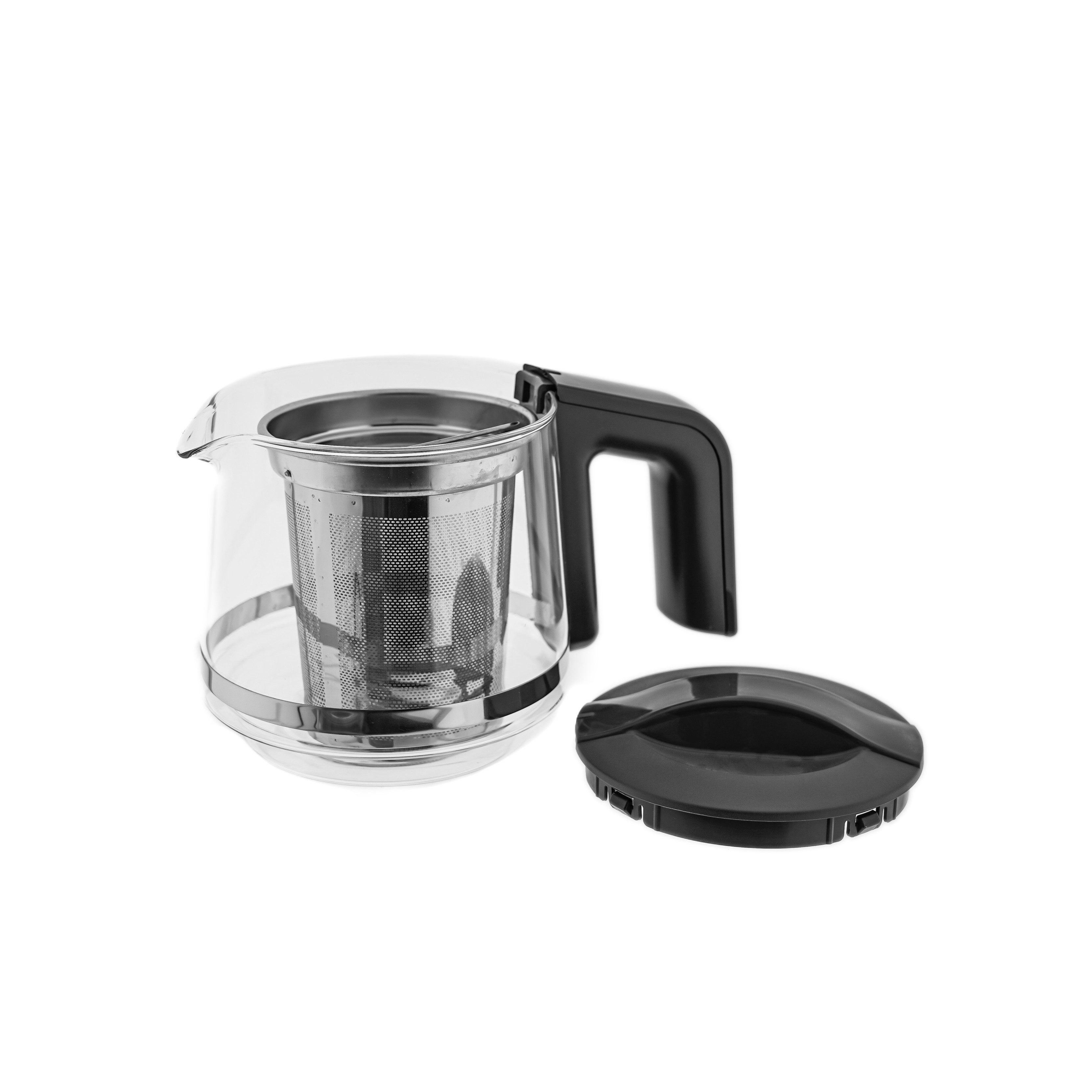 Mulex Wasser-/Teekocher Tee Express 2-in-1 aus Glas - 1L + 2L - Grau