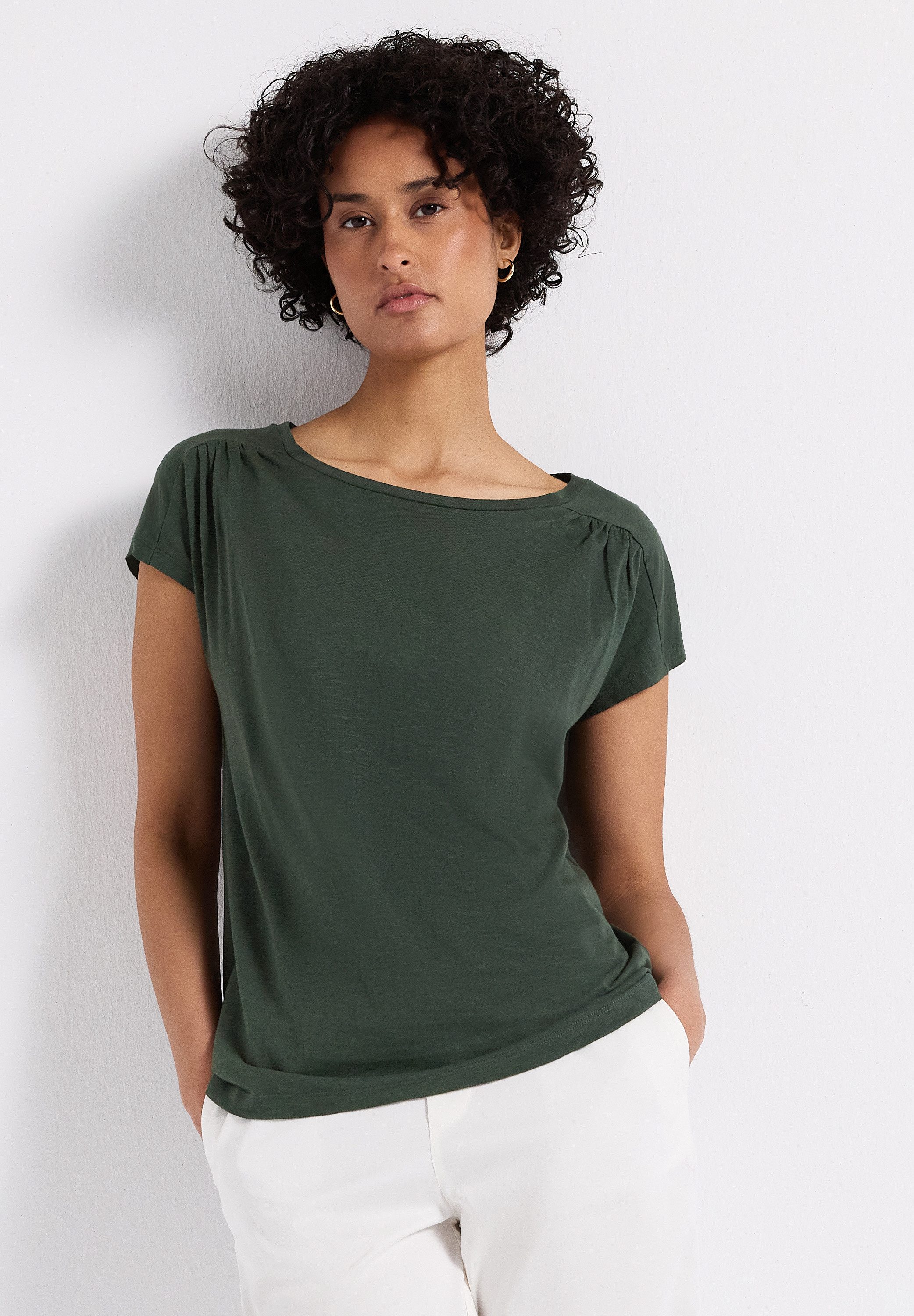 STREET ONE Shirttop mit Raffung günstig online kaufen