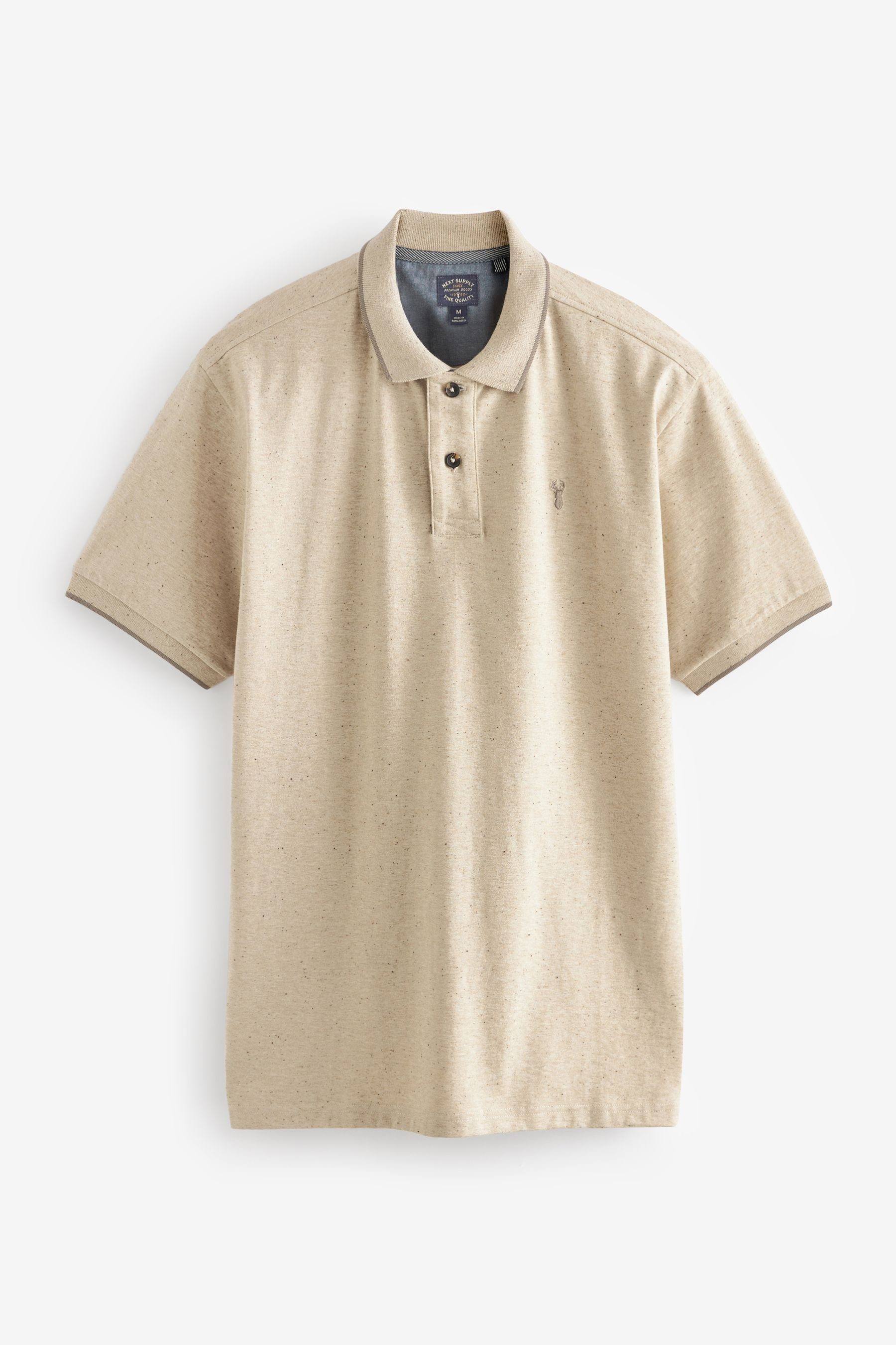 Next Poloshirt Weiches Polo-Shirt (1-tlg) Neutral Brown
