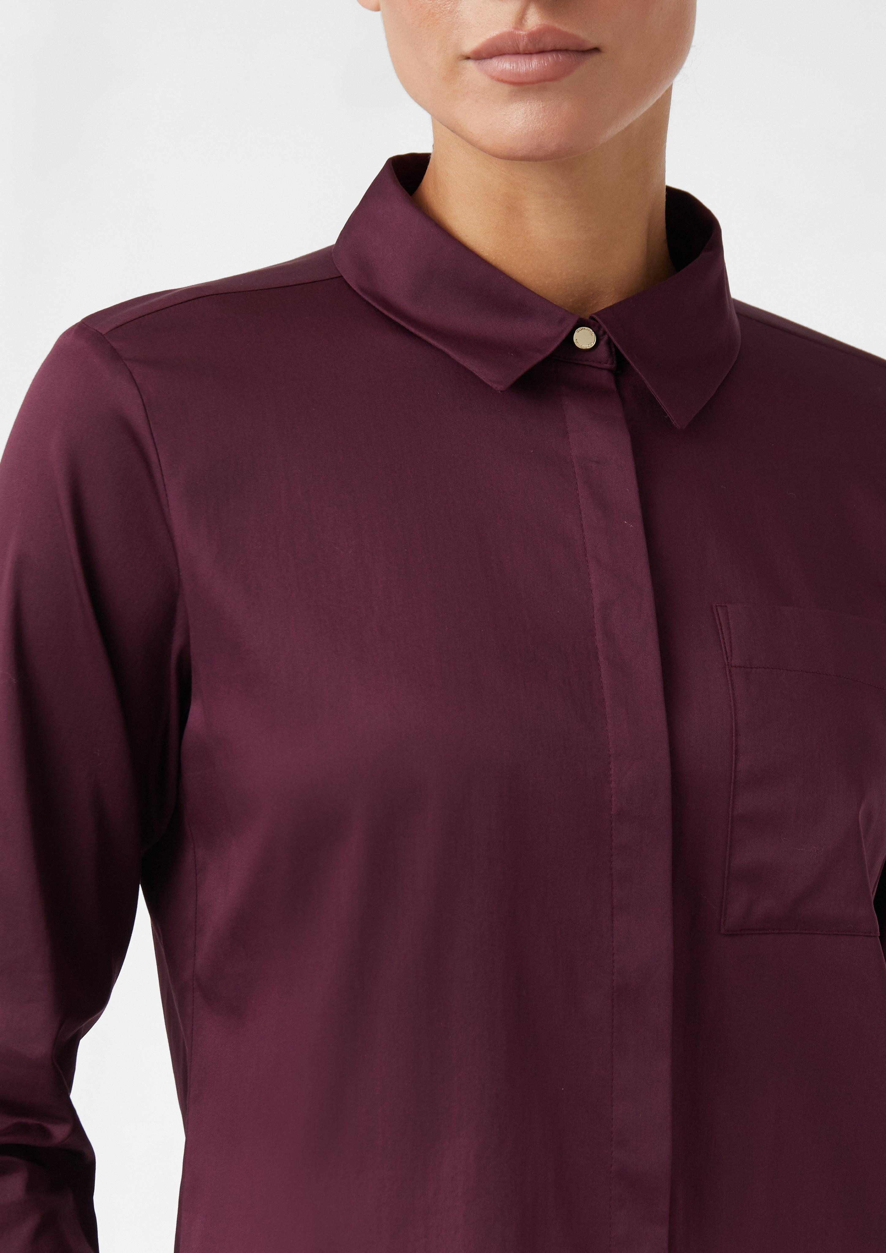 comma Langarmbluse Popeline Bluse günstig online kaufen