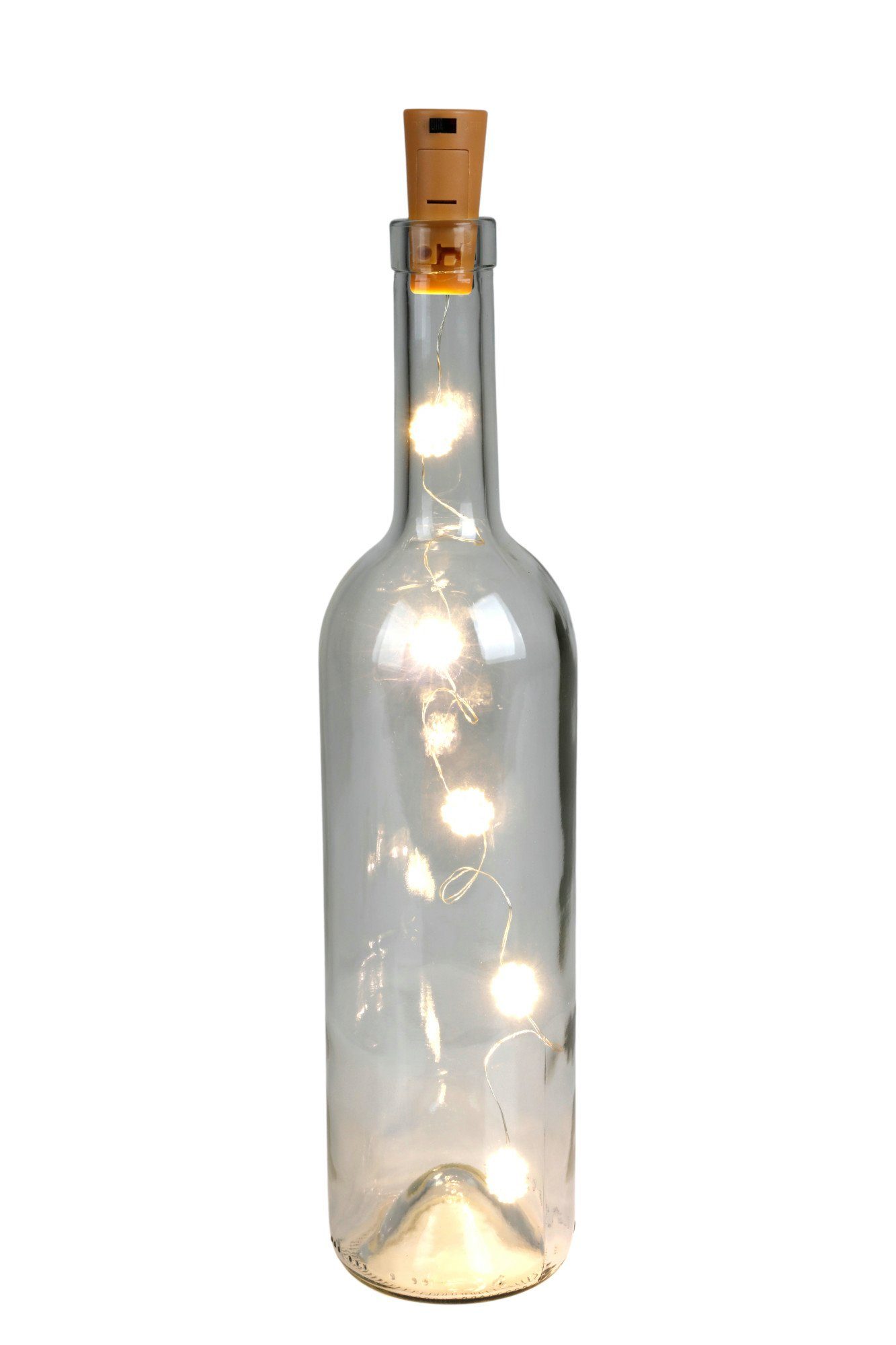 BURI LED Dekolicht Flaschenlicht 15 LEDs Lichterkette Korken Drahtlichterkette Dekolicht