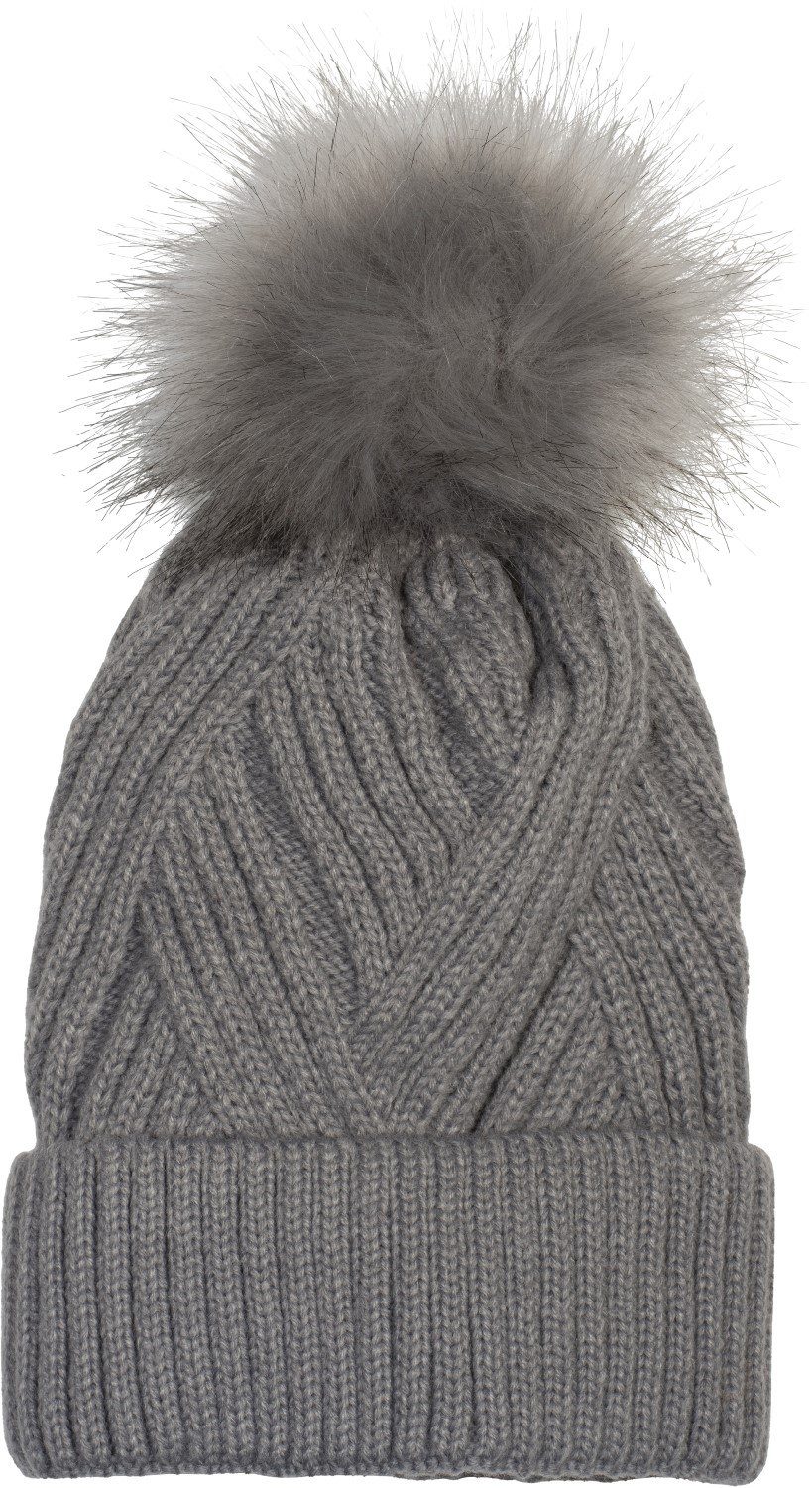 styleBREAKER Bommelmütze Bommelmütze mit Rippenstrick Muster günstig online kaufen