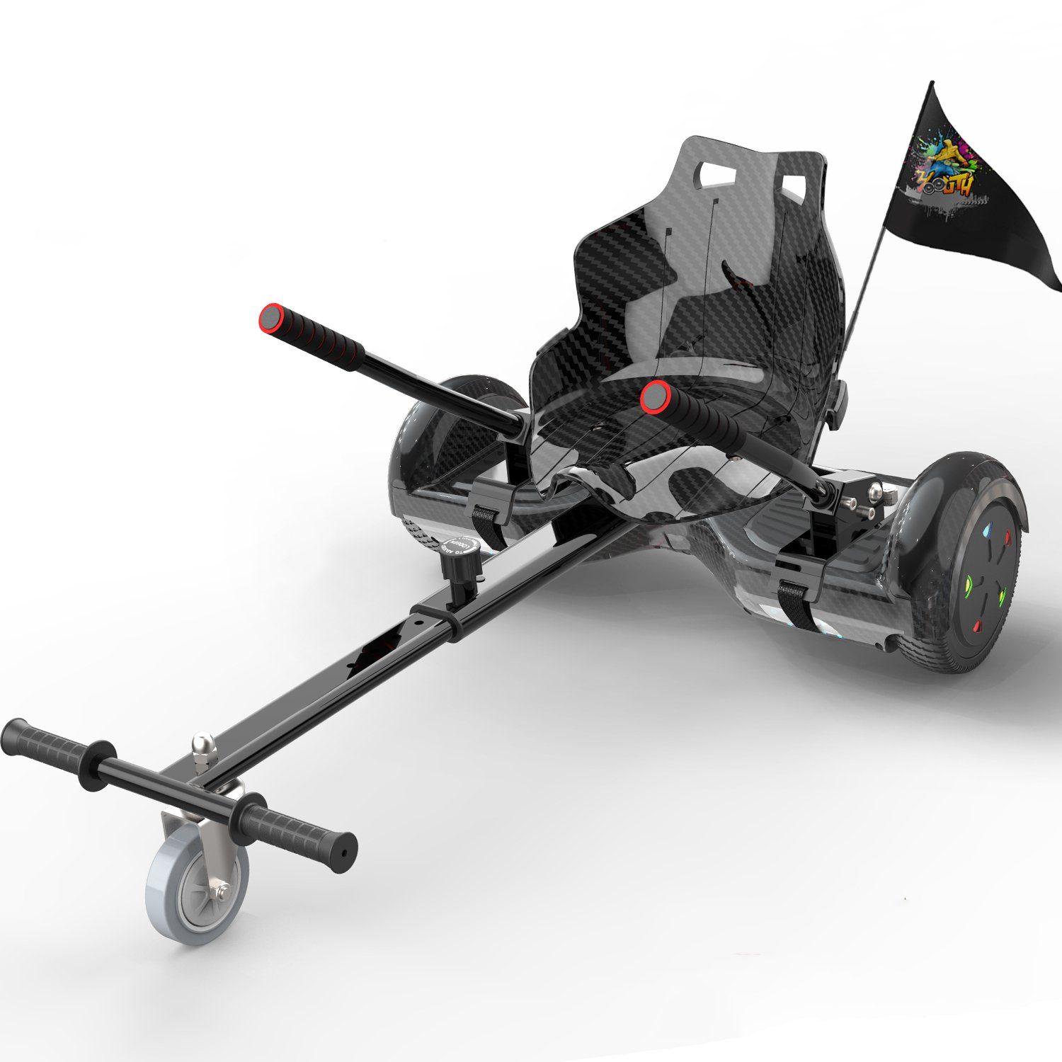 Lospitch Balance Scooter Kart Hoverboard Sitz, Hoverkart für Erweiterung  für 6.5-10 Zoll Sitzscooter