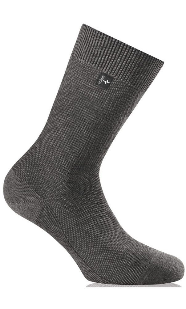 Rohner Socks Businesssocken Crew Capri anthrazit Herren - 1 Paar