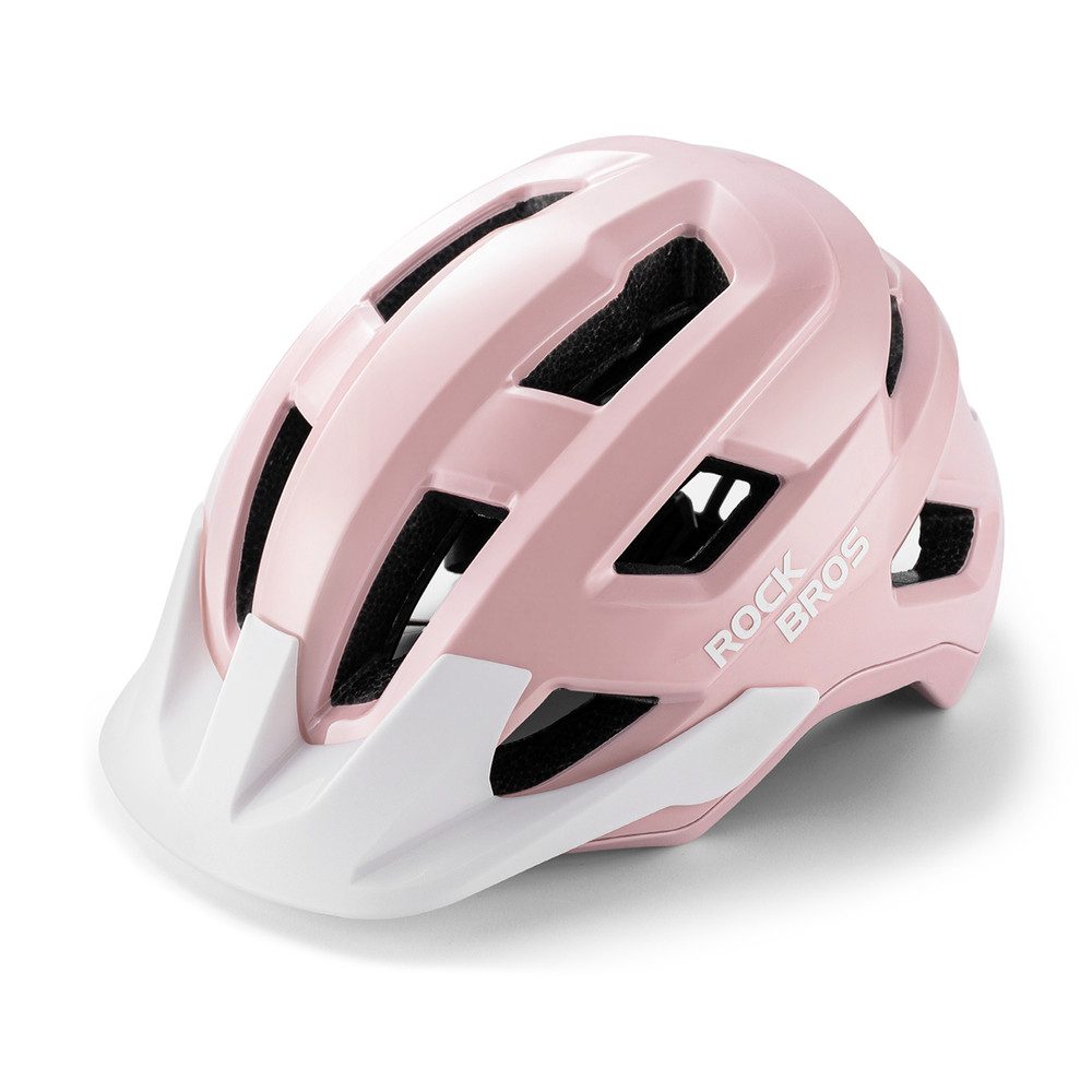 ROCKBROS Fahrradhelm Jugendhelm Kinderhelm Radhelm (Spar-Set, 1-tlg., 54-58 cm belüftet), abnehmbares Visier, Magnethalterung Rücklicht