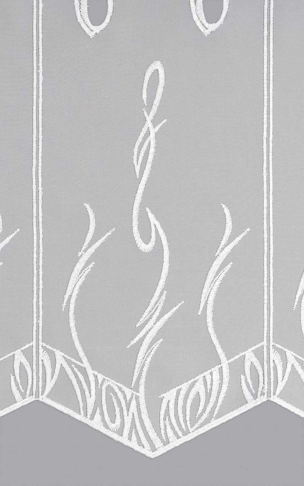 Plauener Spitze® Scheibengardine Tribal (1 St), transparent, HxB 35x48.6cm