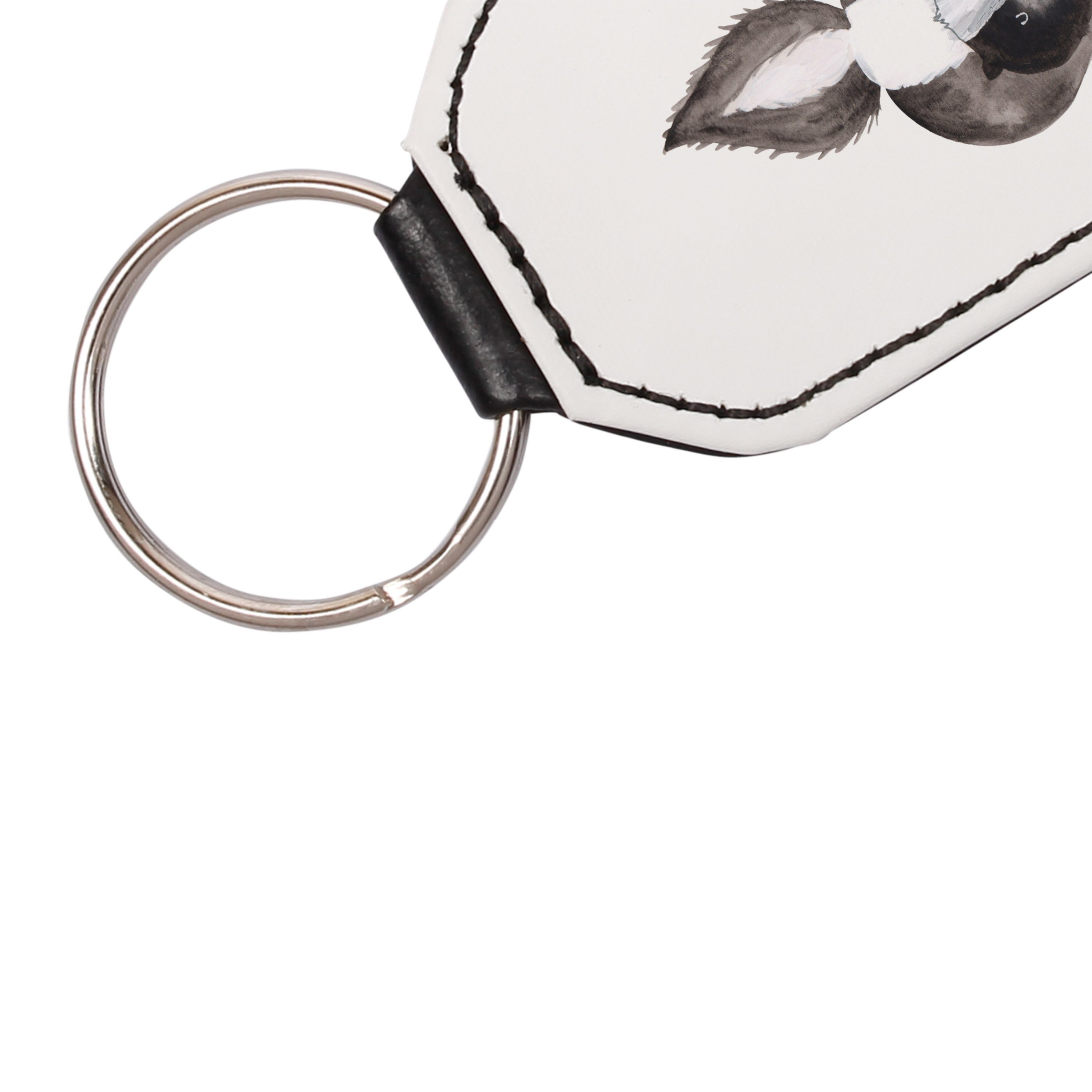 Mr. & Mrs. Panda Schlüsselanhänger (1-tlg) Weiß Stinktier - Taschenanhänger, Geschenk, Glück Anhänger, Angriff 