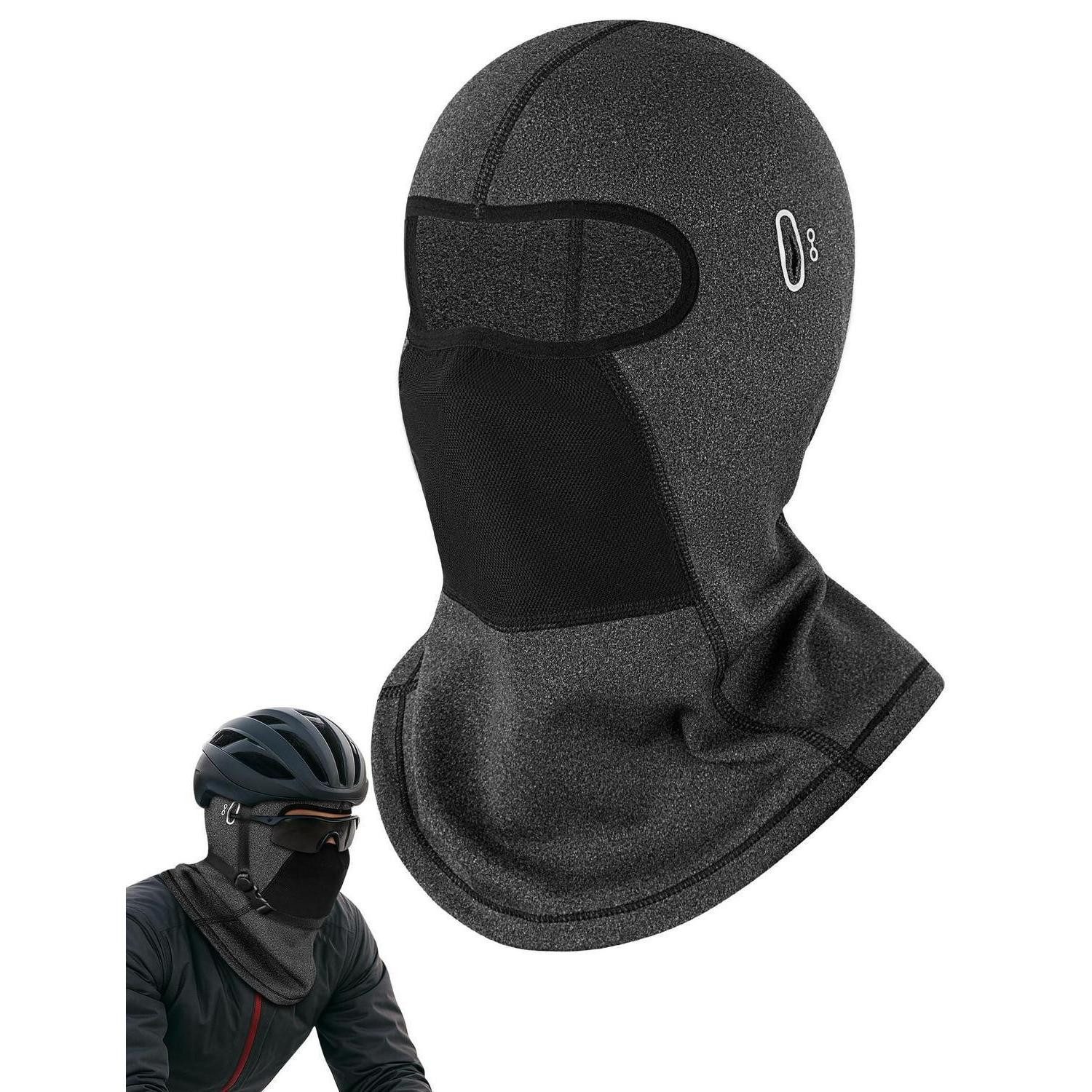 Sturmhaube Sturmhaube Balaclava Skimaske Winddicht Brillenloch Fahrrad Grau