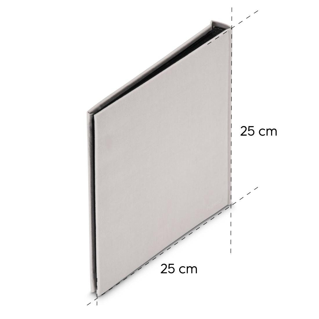 Hama Fotoalbum Fotoalbum zum selber Einkleben, zum Selbstgestalten, 30x30 cm, Grau, Mit 50 schwarzen Seiten, Kleben, Memories, Goldprägung, universell – Bild 5 von 5