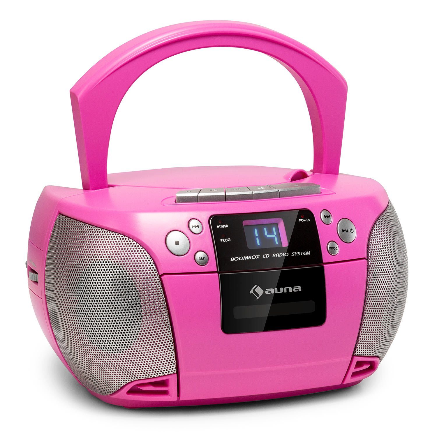 Boombox Stereoanlage Radio CD-Player Bluetooth Kassette UKW AUX USB vers Farben 
