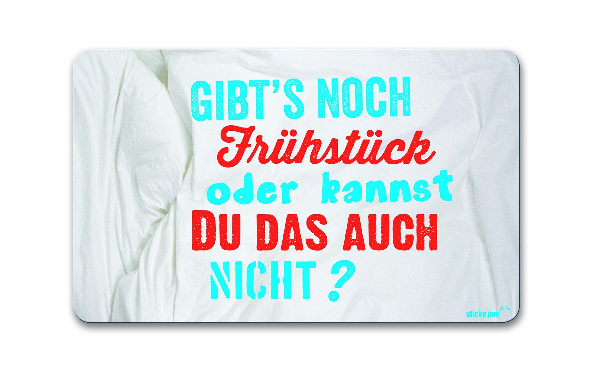 Sticky Jam Brettchen Mit Spruch 'Gibt's Noch Frühstück' – Witziges Küchen-Utensil Aus Umweltfreundlichem Material