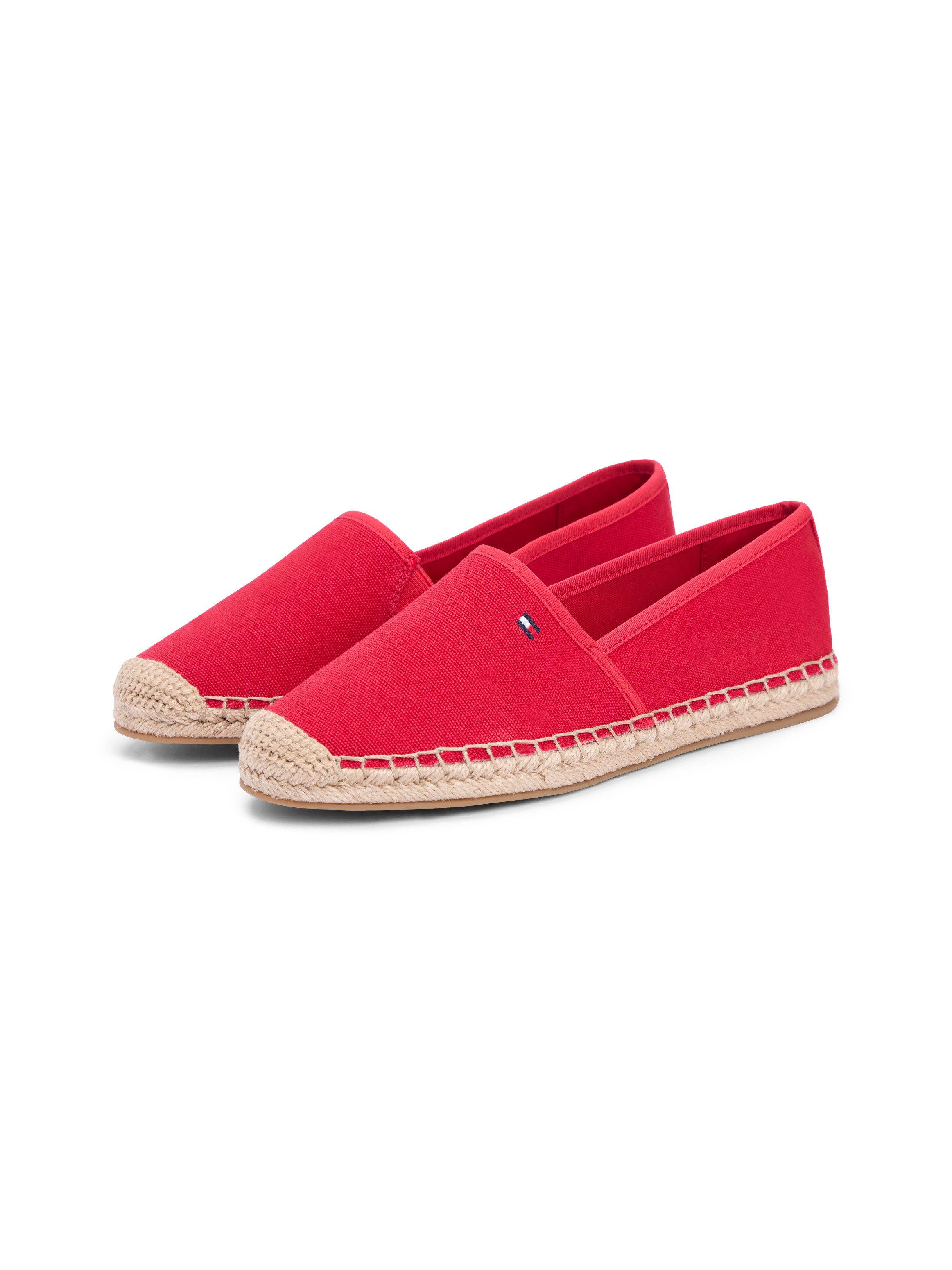 Tommy Hilfiger FLAG CANVAS ESPADRILLE Espadrille,Slipper,Flats,Bequemschuh mit Jutebezug und Ziernähten, schmale Form