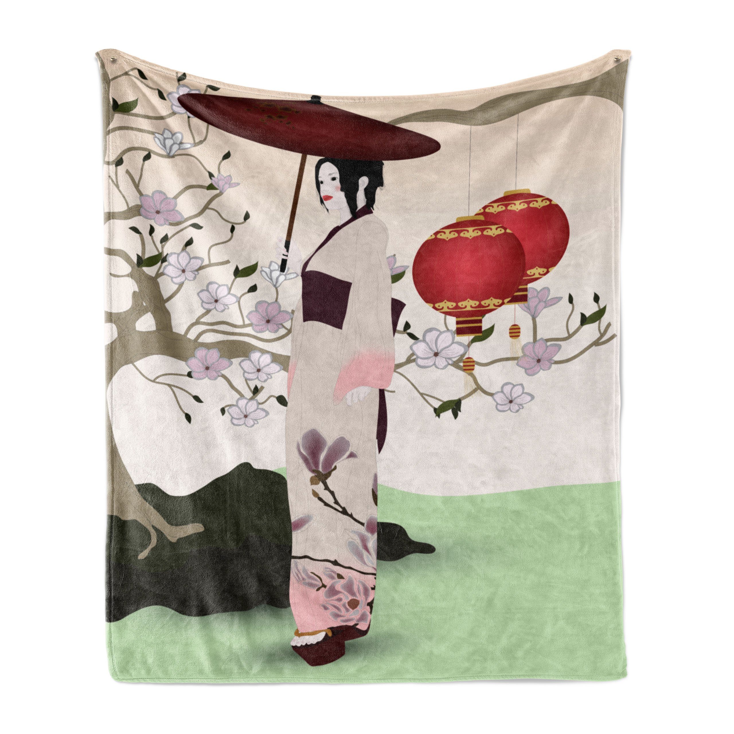 Wohndecke Gemütlicher und Orient Regenschirm-Mädchen für Garden den Abakuhaus, Innen- Plüsch Außenbereich