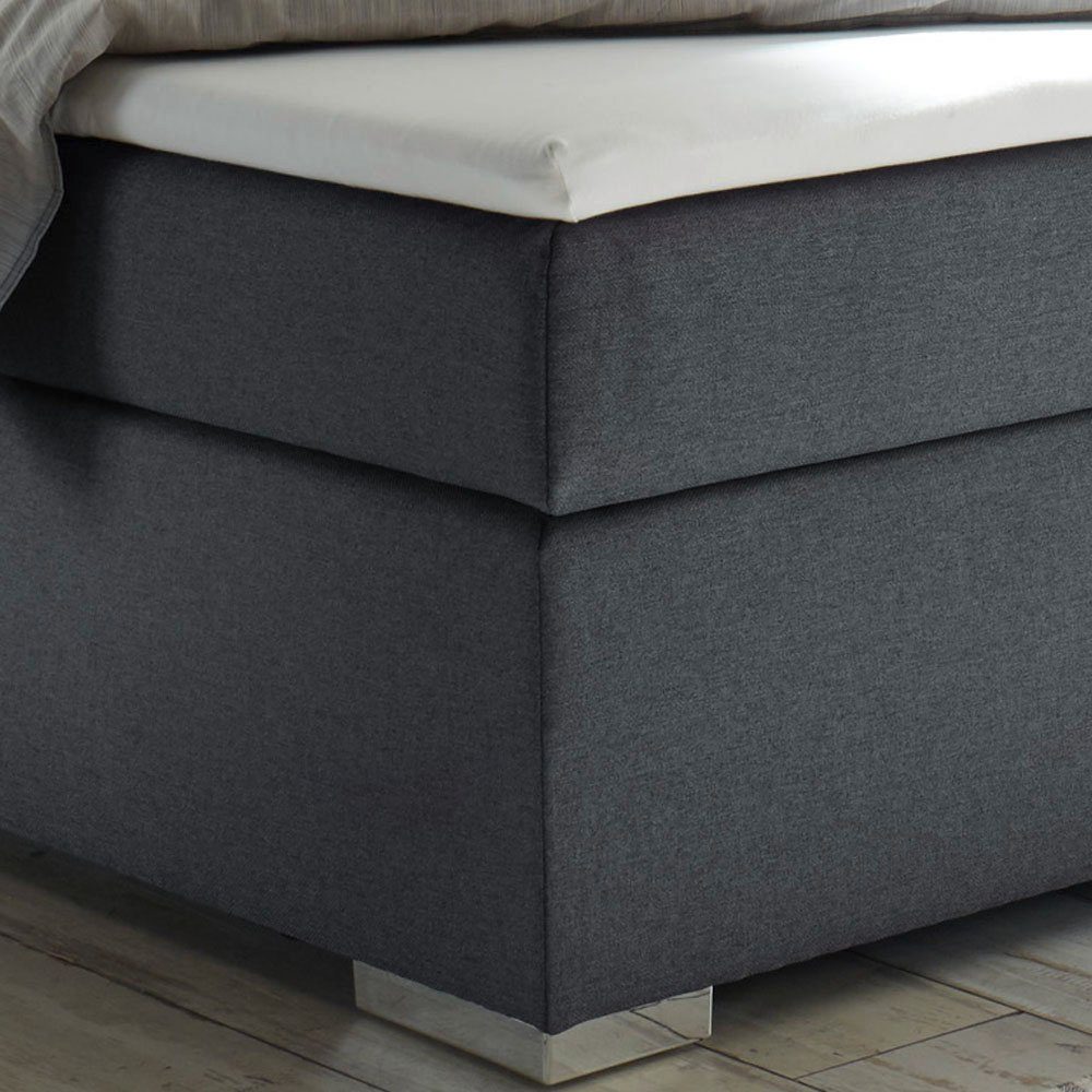 LOMADOX anthrazit Boxspringbett 160x200 cm PENSACOLA-09 Como Lomadox 11 Boxspringbetten, in