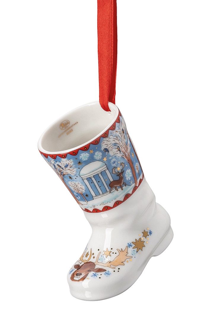 Hutschenreuther Weihnachtsfigur Sammelserie 2022 Porzellanstiefel Weihnachtsabend