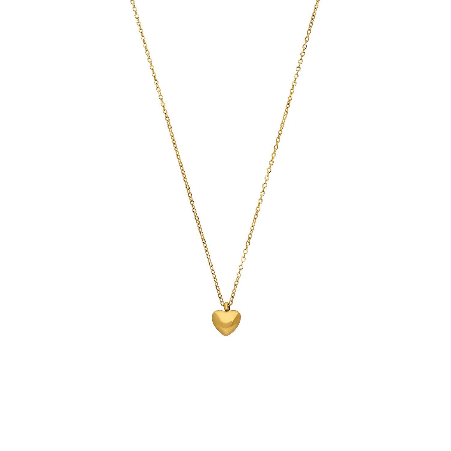 LUCARDI Kette mit Anhänger Halskette - Stahl - Gold - Damen