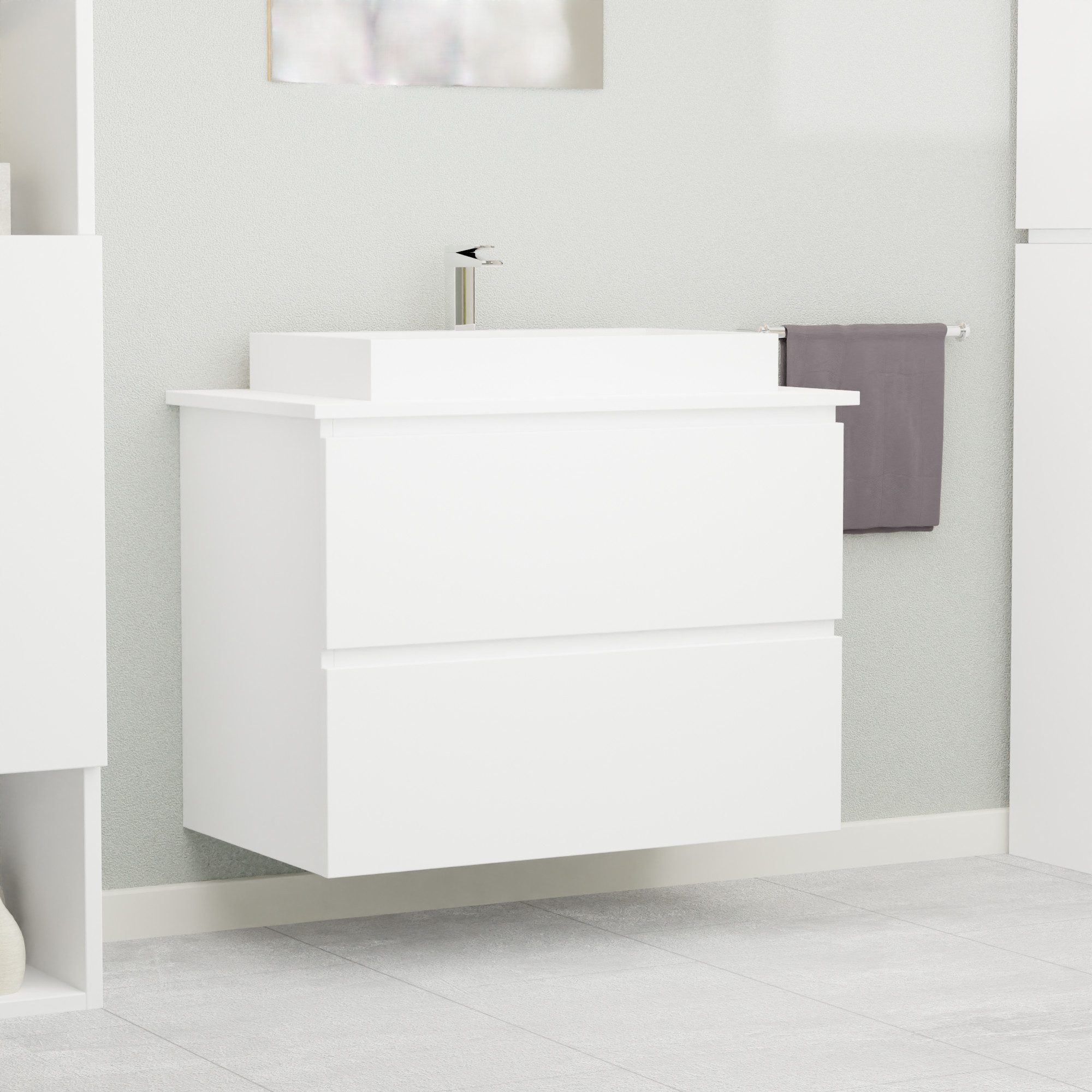 GARLIVO Waschbeckenunterschrank GLB-80 mit Schubladen, Badezimmer günstig online kaufen