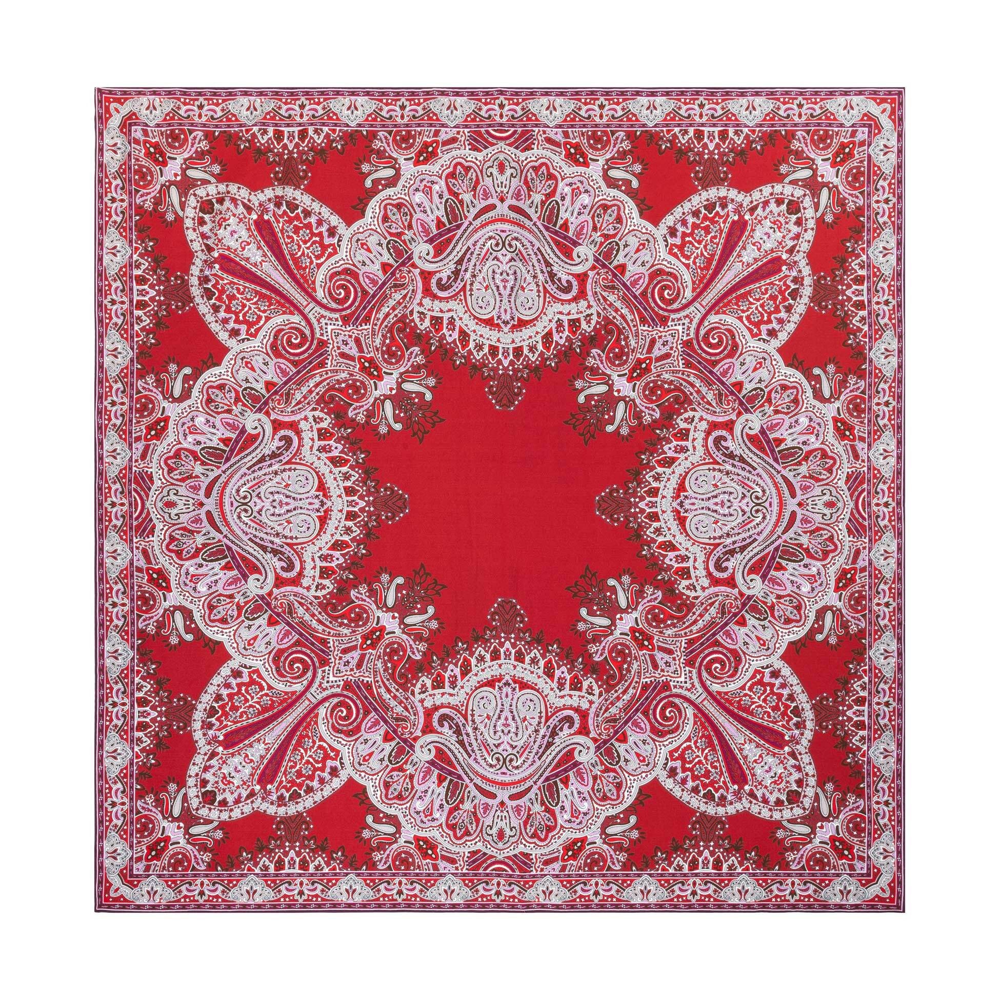 Roeckl Halstuch PAISLEY REFLECTION, Zweiseitig bedrucktes Seidentuch