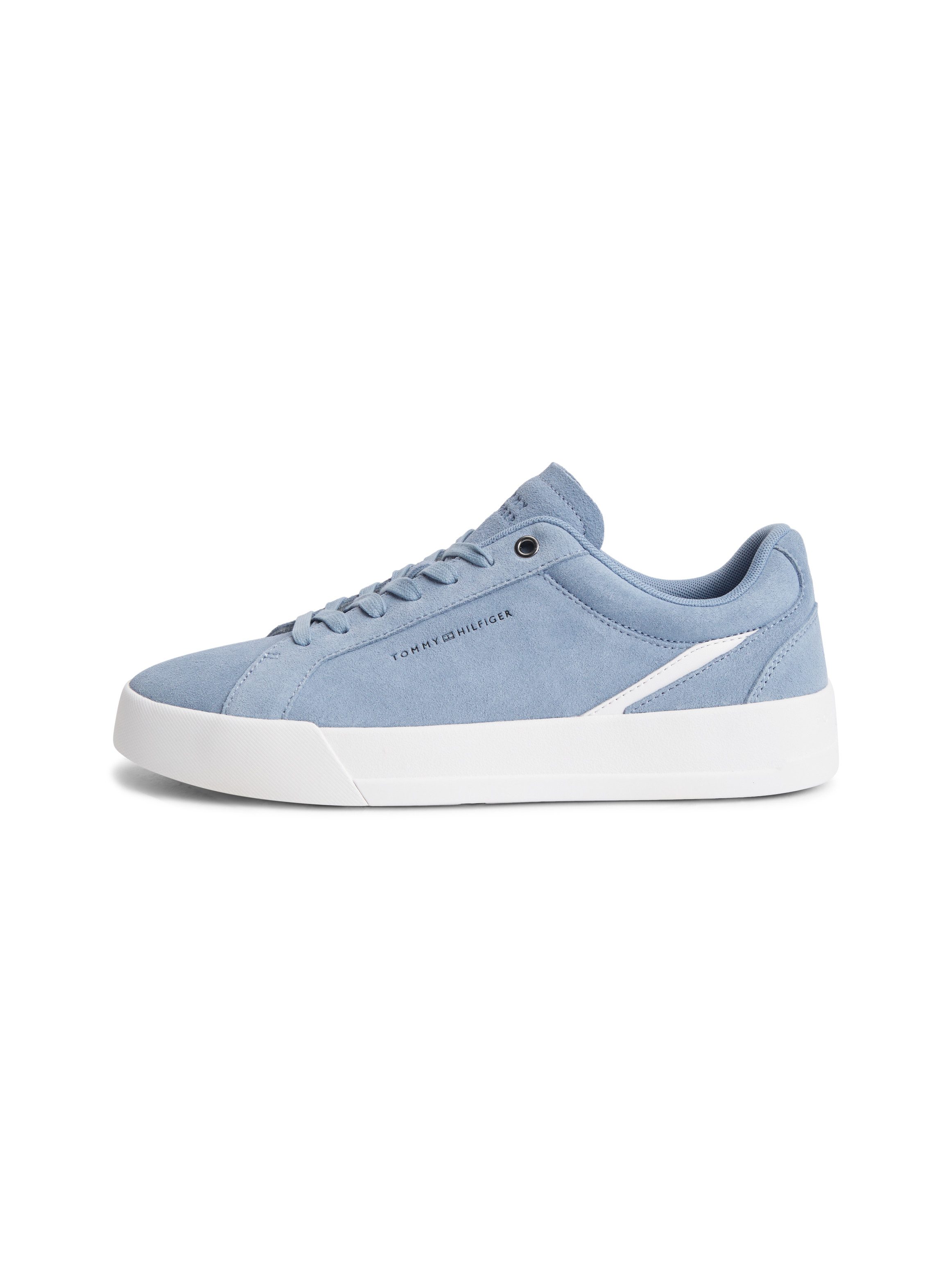 Tommy Hilfiger TH COURT PREMIUM SUEDE Sneaker Freizeitschuh, Halbschuh, Schnürer im Retro-Look – Bild 5 von 5