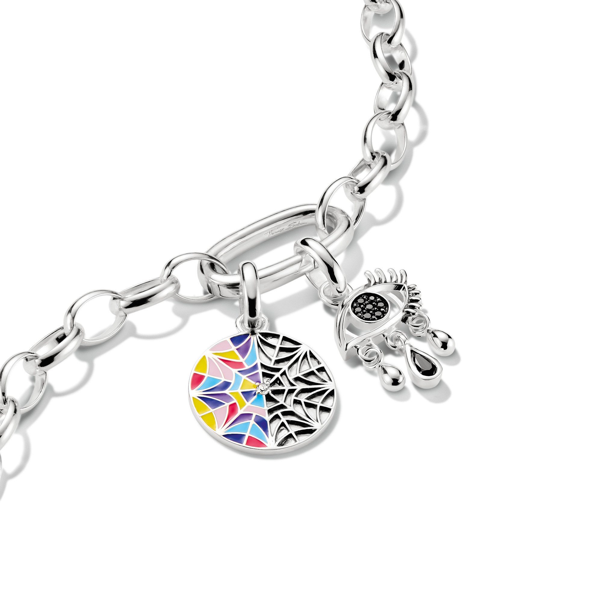 THOMAS SABO Charm-Einhänger THOMAS SABO Wednesday Tränendes Auge Charm - Connect, mit Zirkonia (synth)