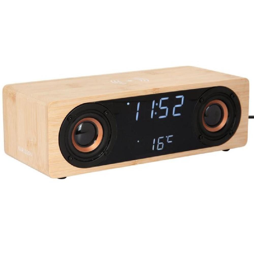 Karlsson Uhr Wecker Alarm Clock Classic BT mit Bluetooth Lautsprecher und Ladestati