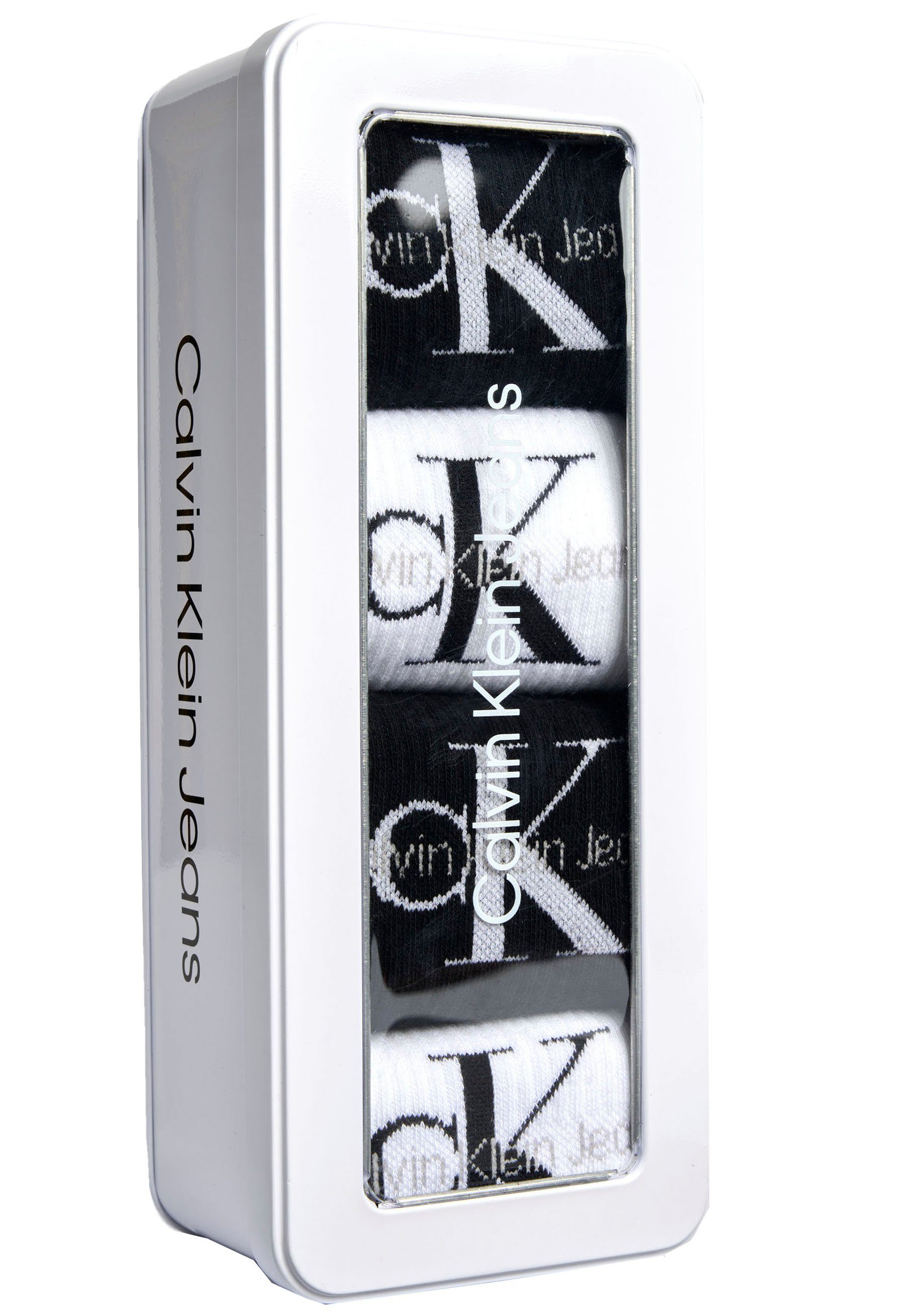 Calvin Klein Jeans combo SOCK GIFTBOX black WOMEN CKJ 4P 4-Paar) (Packung, Socken