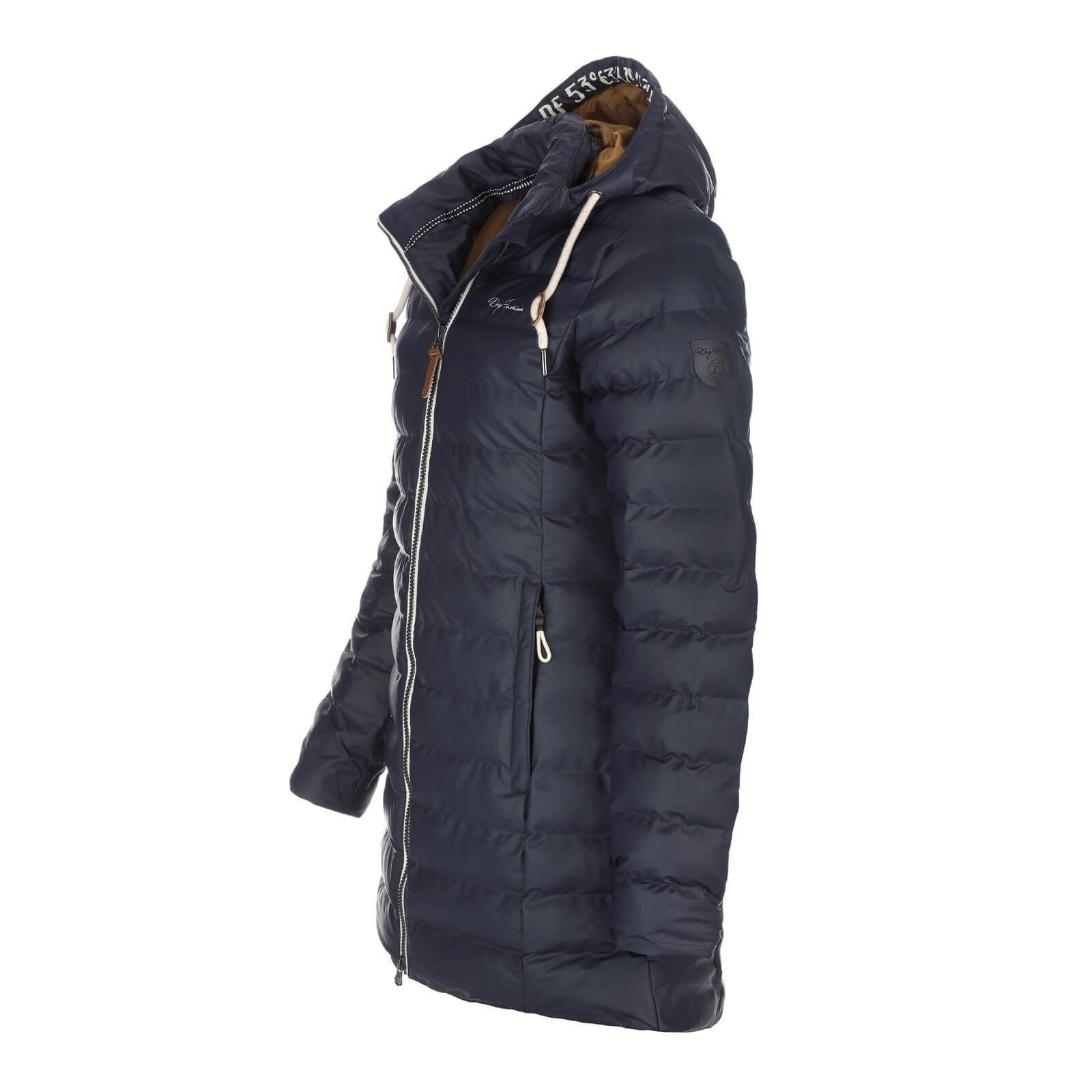 Dry Fashion Regenmantel Damen PU-Mantel wasserdicht Danzig - und navy wind- gesteppt Outdoor-Jacke