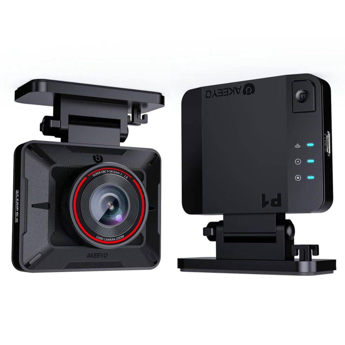 AKEEYO AKY-P1 Dashcam (Full HD, WLAN 2,4 GHz, Full HD Dashcam mit G Sensor und Loop Aufnahme für Sicherheit)