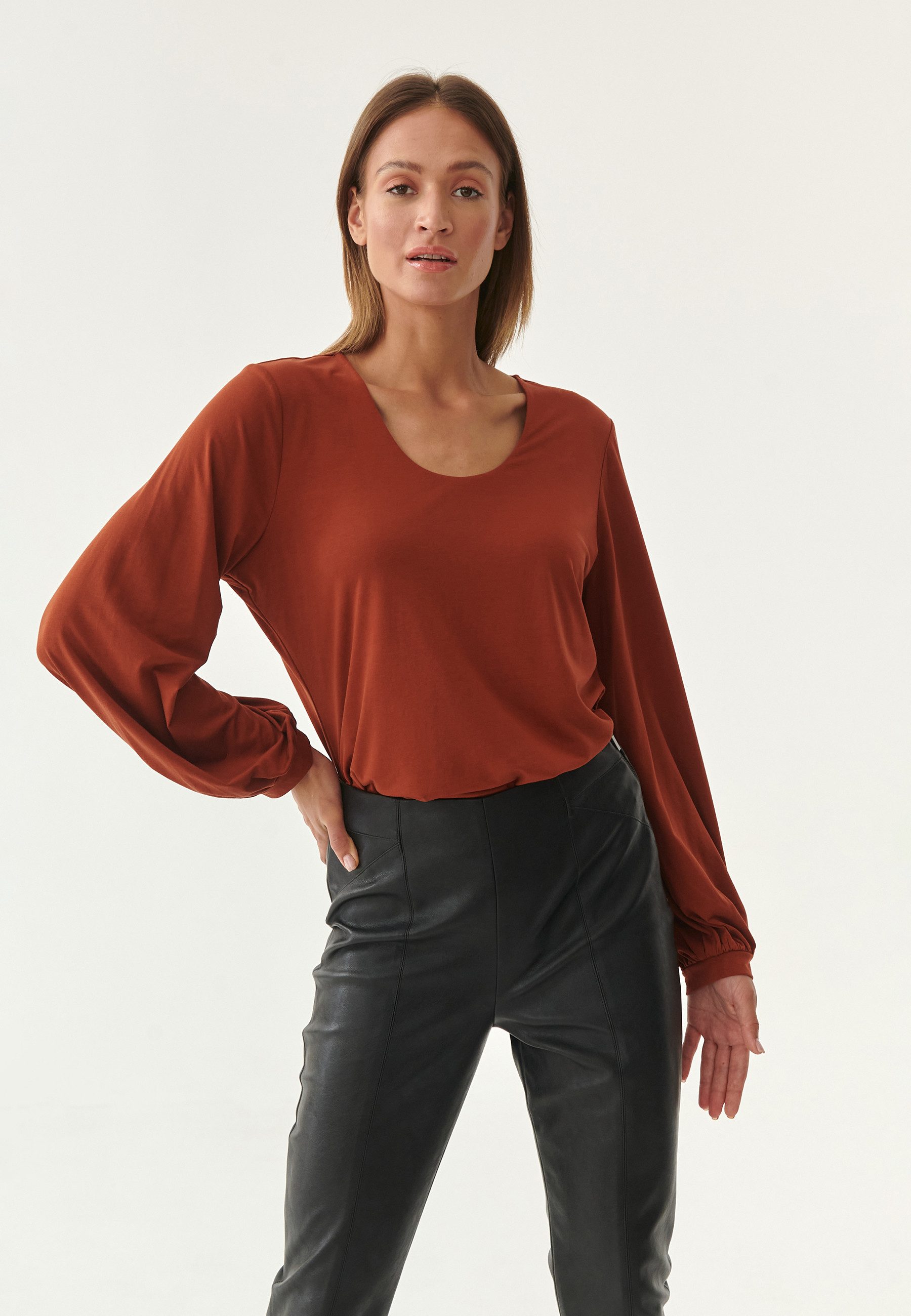 TATUUM Klassische Bluse Damenbluse Mit Krempelärmeln Kigoni