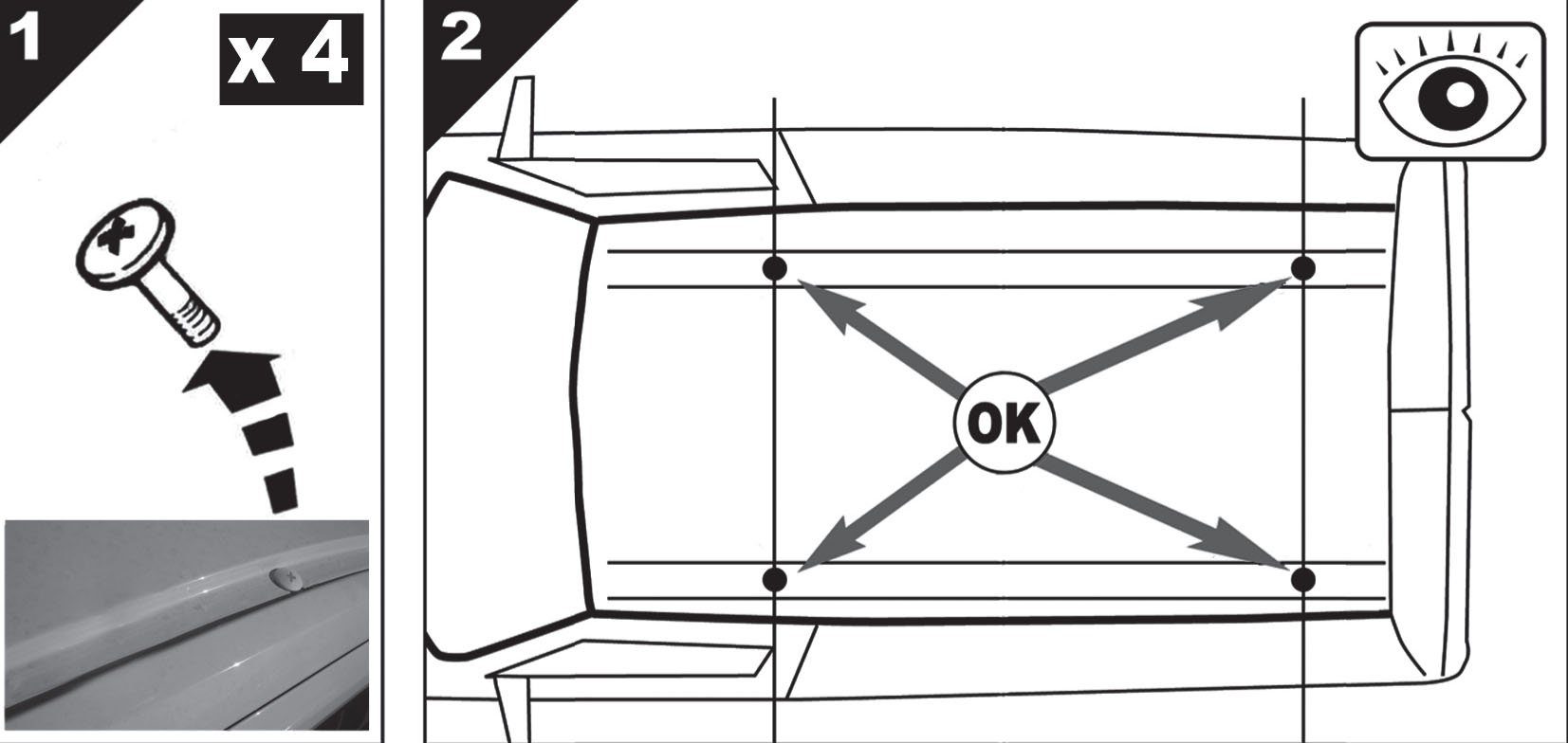 für PRO ab ab + Dachbox (passend Weiss Dokker Dachbox, Dacia für 11/2012 VDPMAA460 460Ltr 11/2012), VDP Dokker Dachgepäckträger Dacia abschließbar AURILIS