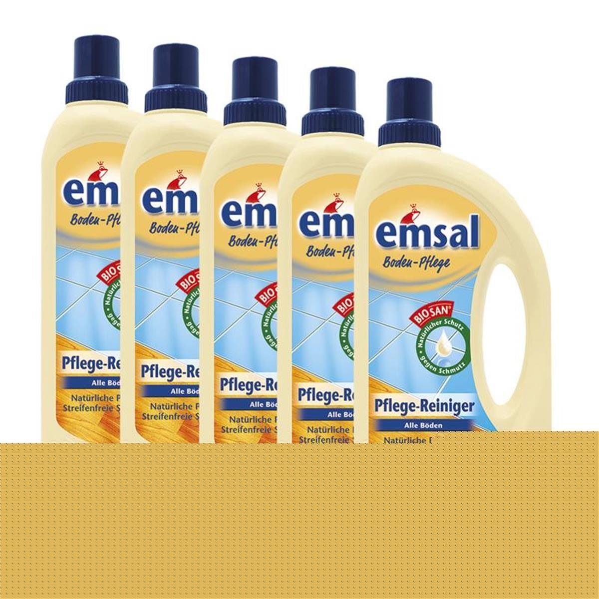 emsal 5x emsal Boden-Pflege Pflege Reiniger 1 Liter mit Biosan - Natürliche Fussbodenreiniger