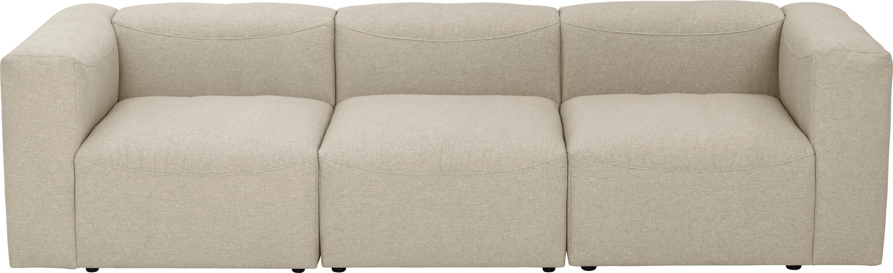 Max Winzer® 3-Sitzer Lena, Spar-Set 3 Teile, Sofa-Set 05 aus 3 Sitz-Elementen, individuell kombinierbar creme