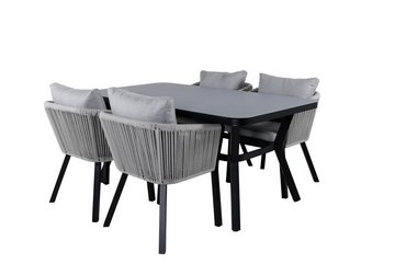 ebuy24 Garten-Essgruppe Virya Gartenset Tisch 90x160cm und 4 Stühle Virya