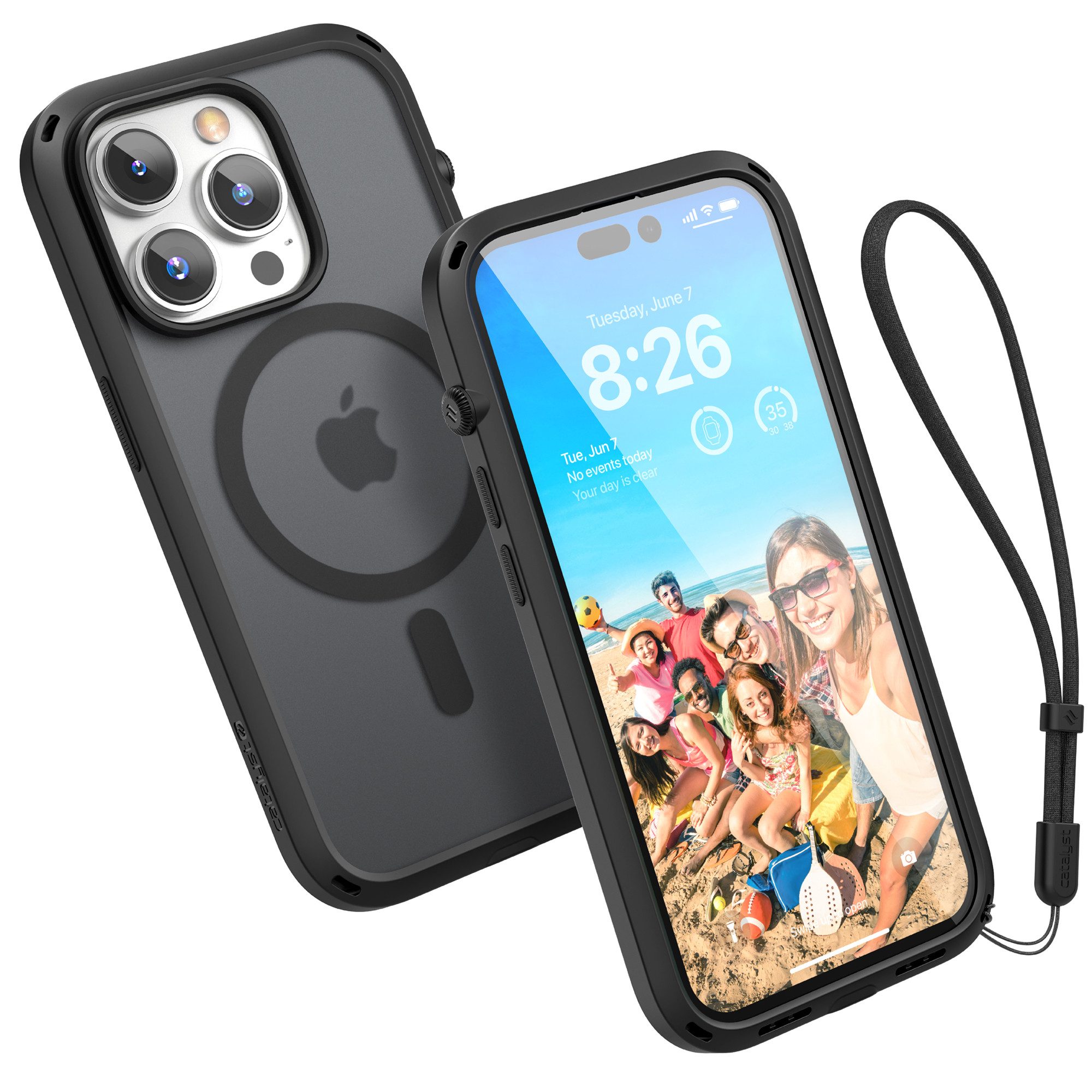 Catalyst Smartphone-Hülle Influence Case MagSafe, für iPhone 14 Pro, Stealth Black