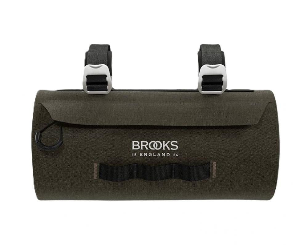 BROOKS ENGLAND Fahrradtasche BROOKS Scape Handlebar Pouch Mud Green - wasserdichte Lenkertasche 3 L