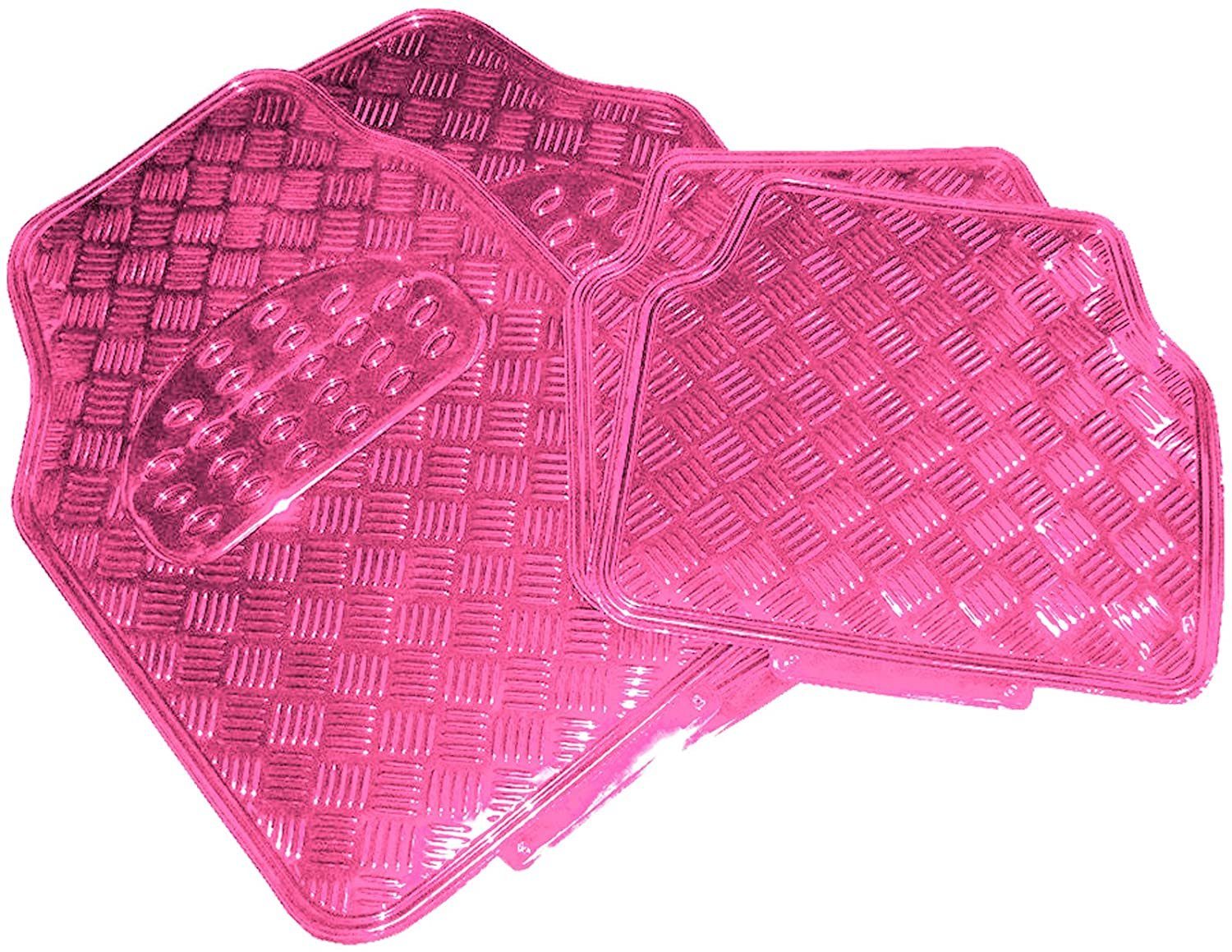 Woltu Fußmatte, Universal Auto Fußmatten 4-teilig Alu Chrom Optik günstig online kaufen