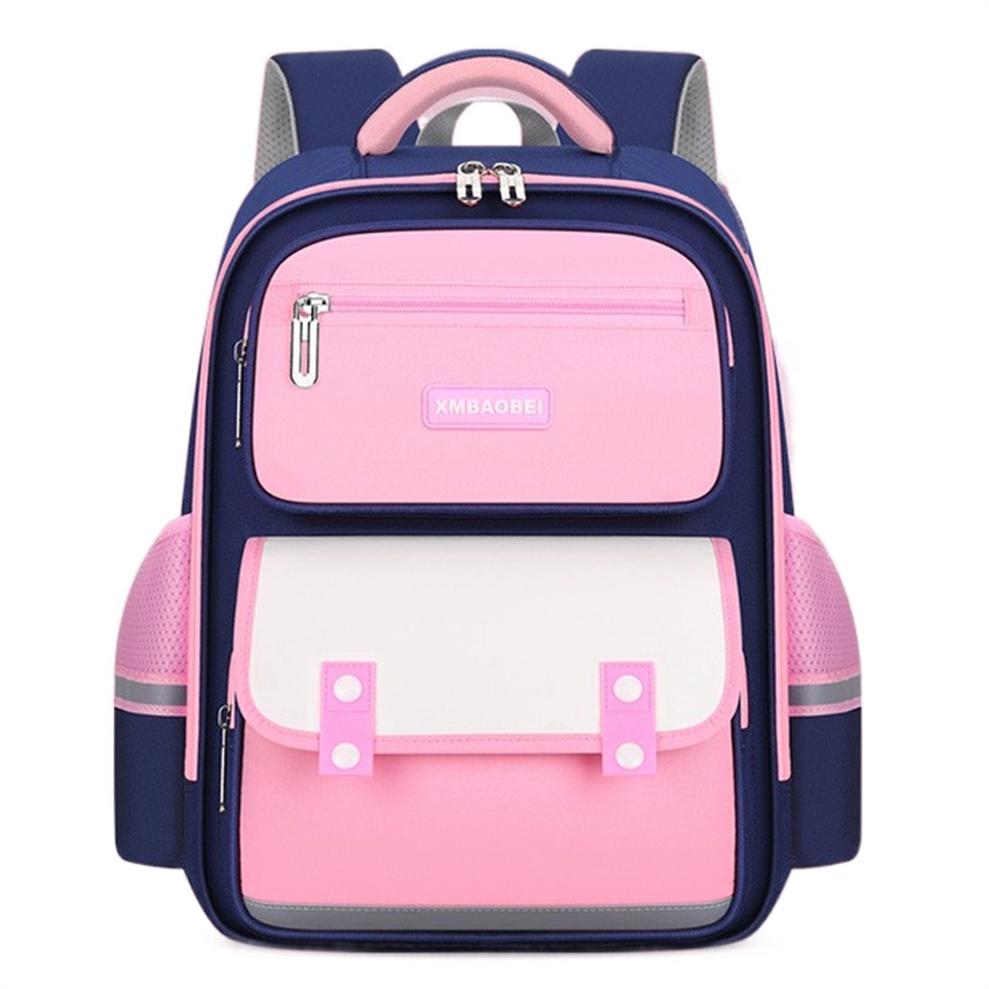 DÖRÖY Schulrucksack Kinder-Schulranzen für die Klassen 1-6, Schüler-Rückenschutz-Rucksäcke Rosa