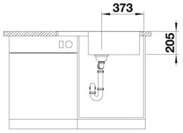 Blanco Edelstahlspüle LEMIS XL 6 S-IF Compact, eckig, 50/78 cm, (1 St), zum wechselseitigen Einbau geeignet