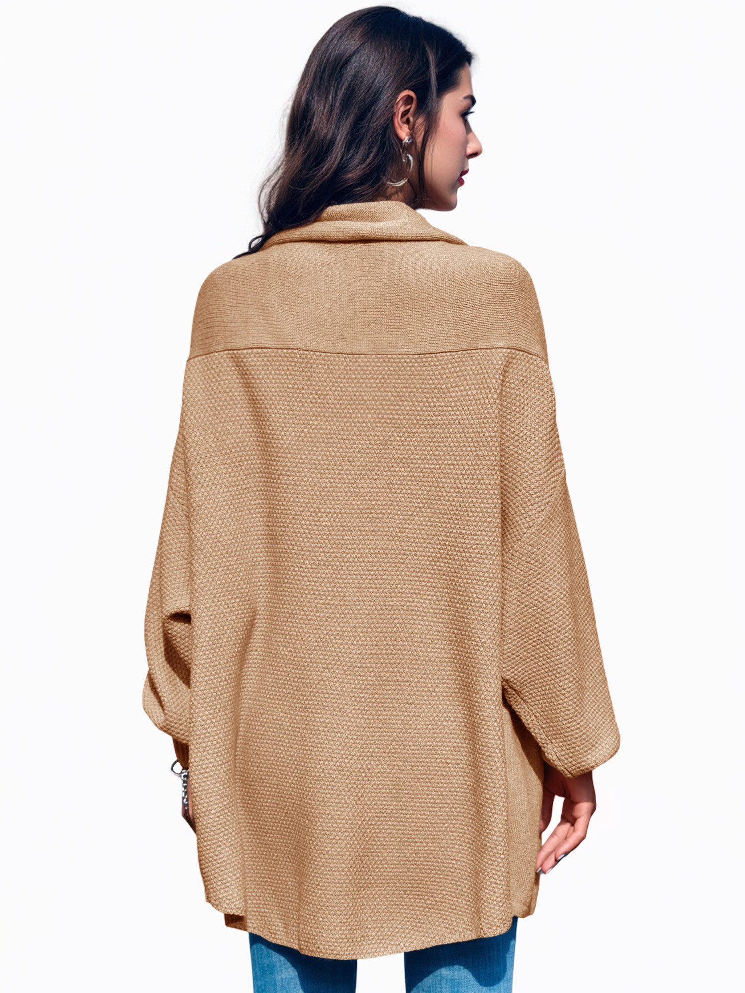 Imily Bela Cardigan Damen Lange Strickjacken mit Fledermausärmeln (Packung, günstig online kaufen